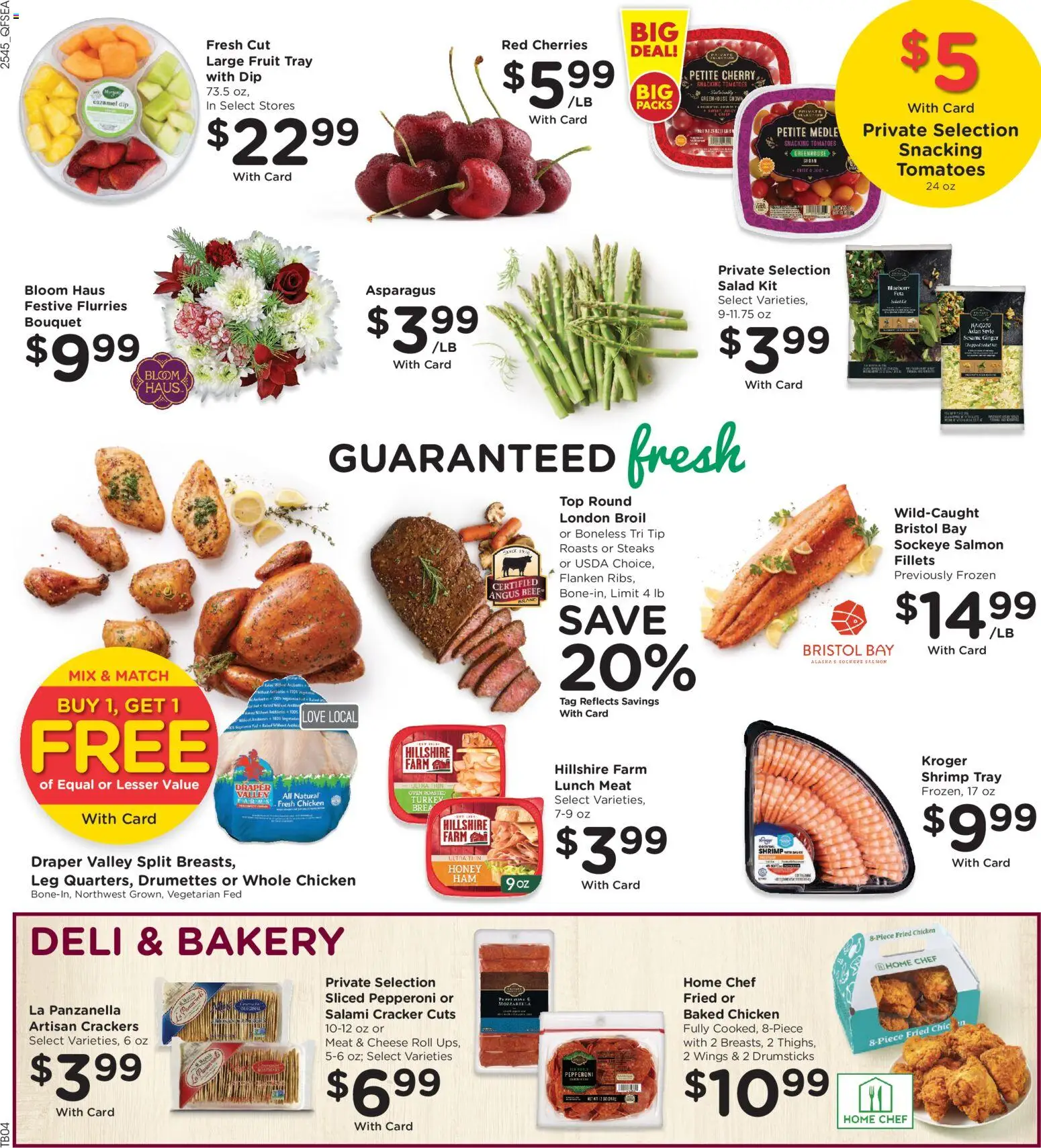 QFC Weekly Ad - WA - valid from 10.12.2025 | Page: 13 | Products: Bakery, Asparagus, Cheese, Tomatoes