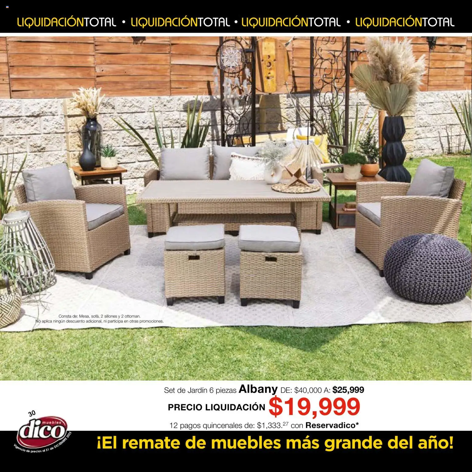 Nuevas ofertas de Muebles Dico válidas en toda la República Mexicana desde el 04.12.2025. ¡Encuentra las mejores ofertas en Muebles Dico Liquidación Total! | Página: 30