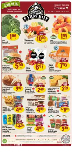 Preview of Farm Boy weekly flyer / circulaire from shop Farm Boy valid from 07.08.2025