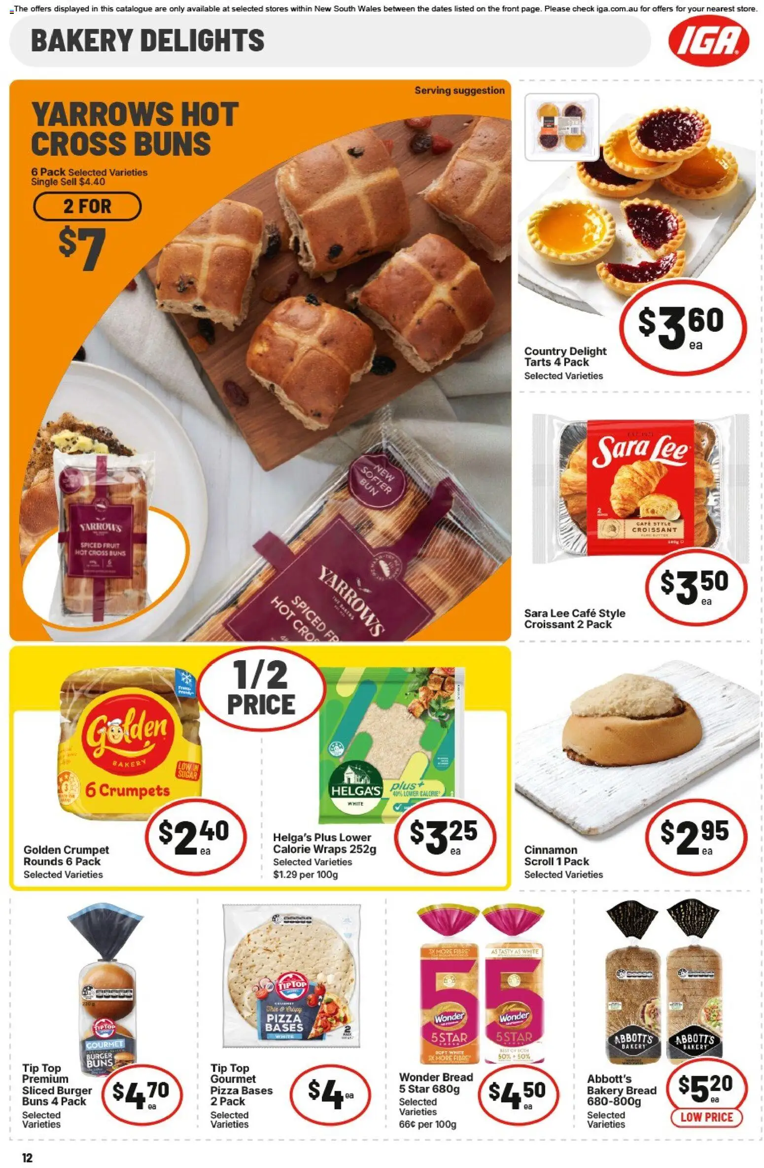 IGA catalogue - valid from 25.02.2026 | Page: 17 | Products: Crumpets, Bread, Pizza, Bakery