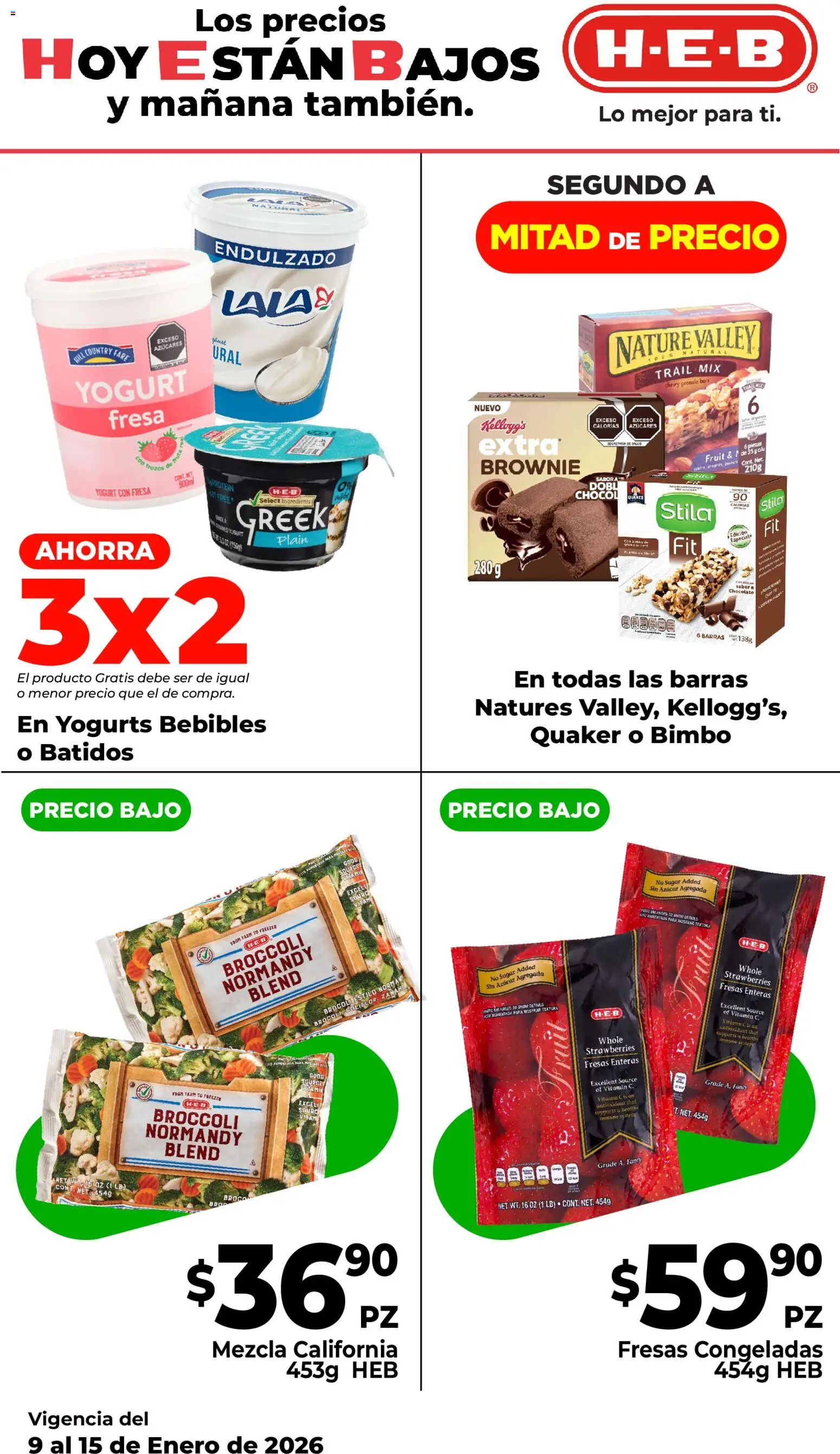 Nuevas ofertas de H-E-B válidas en toda la República Mexicana desde el 09.01.2026. ¡Encuentra las mejores ofertas en H-E-B folleto! | Página: 3 | Productos: Fresa, Papa, Azúcar, Chocolate