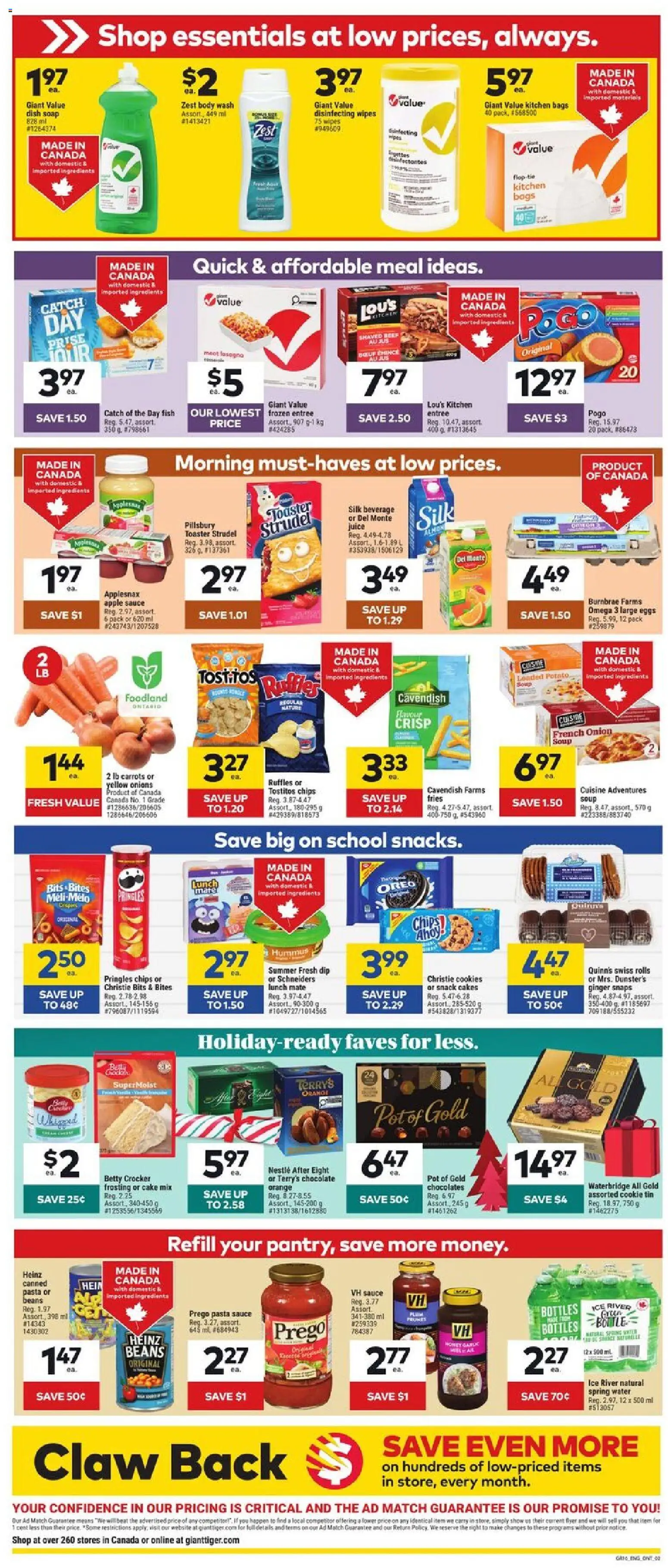 Giant Tiger flyer valid from 19.11.2025 | Page: 2 | Products: Beef, Cookies, Toaster, Body wash