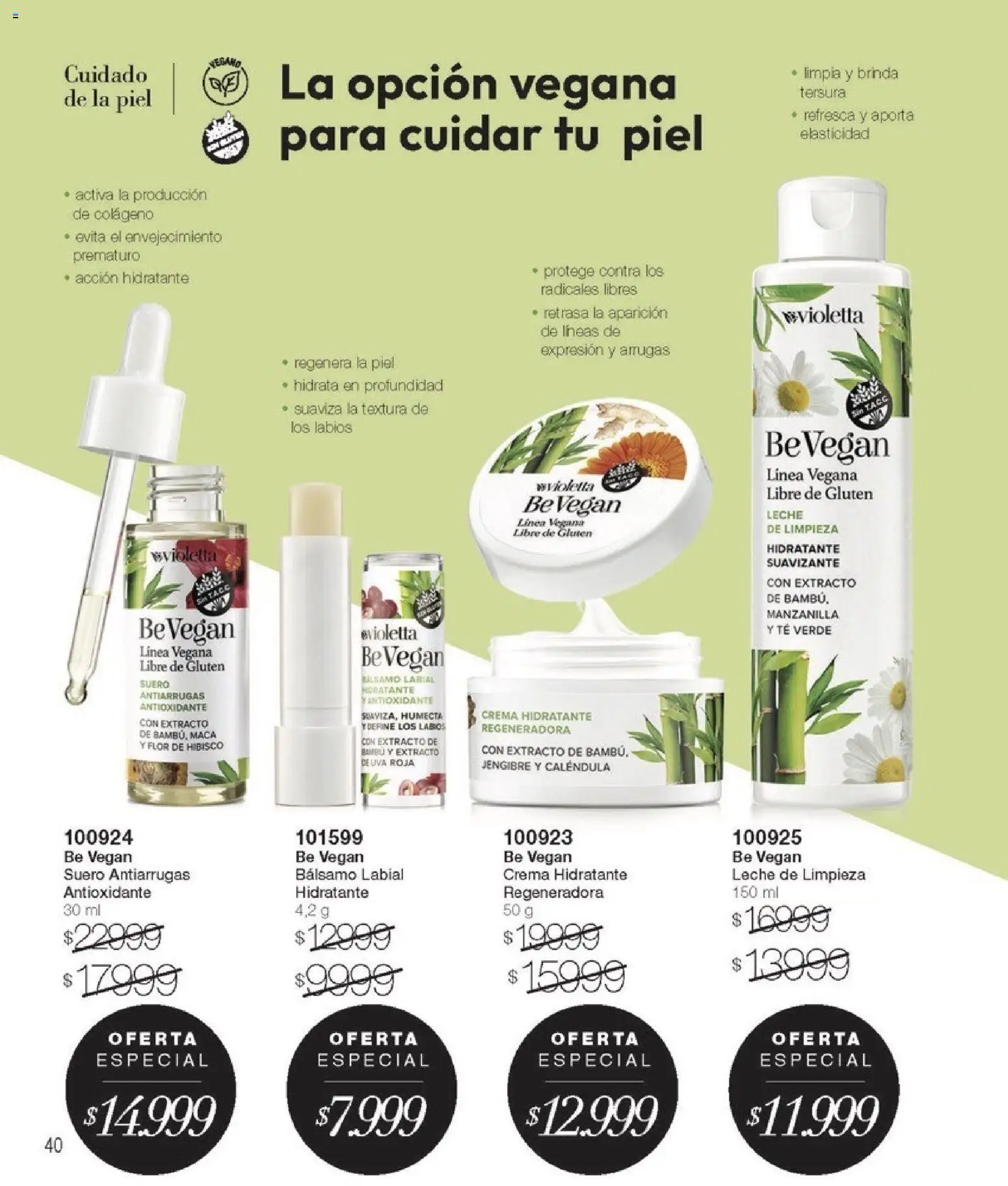 Violetta catálogo │ válido desde el 01.02.2026 | Página: 40 | Productos: Bálsamo, Leche, Té, Suavizante