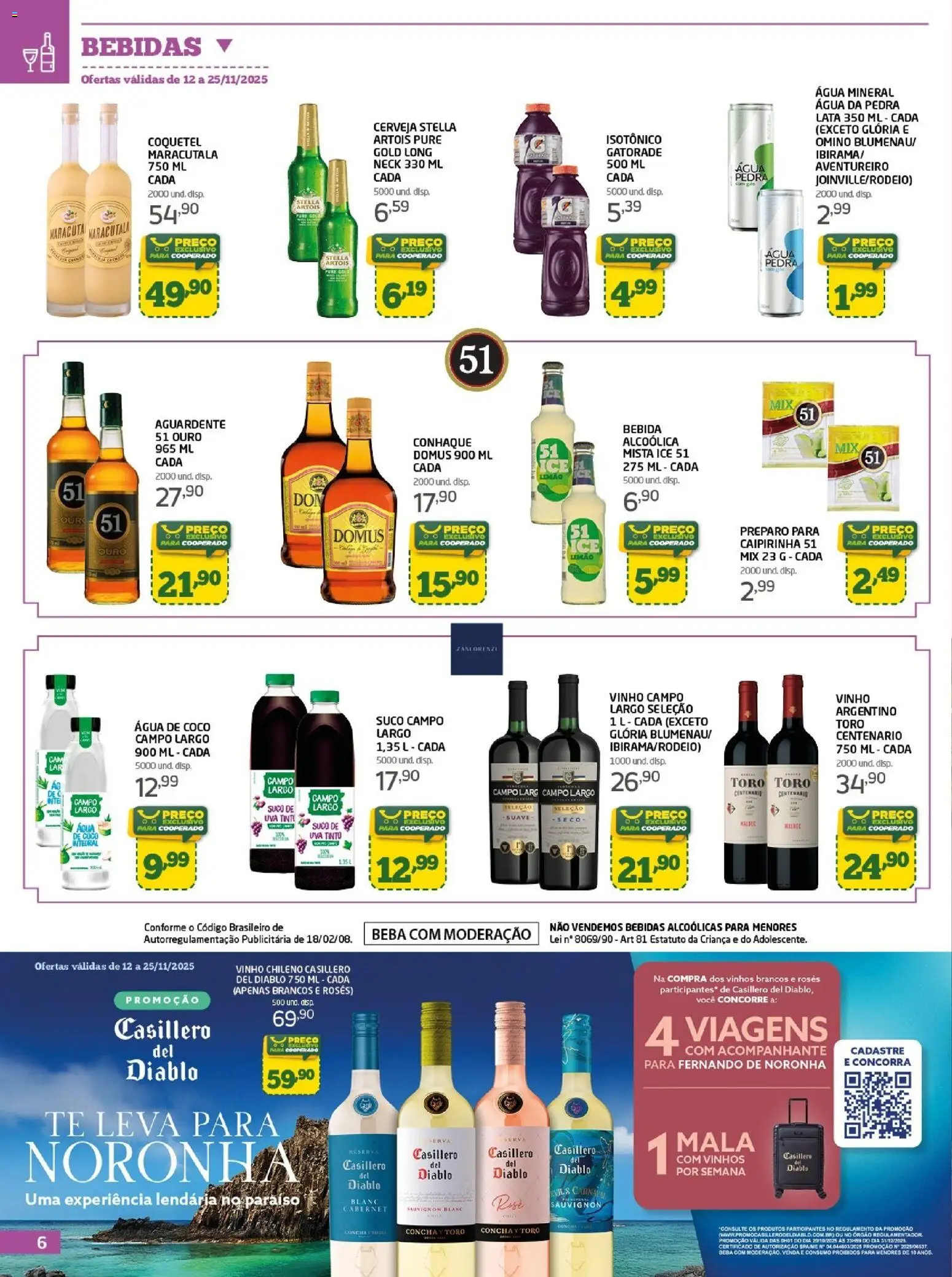 Cooper Folheto - válido de 12.11.2025 | Página: 6 | Produtos: Gatorade, Vinho, Bebida, Água mineral