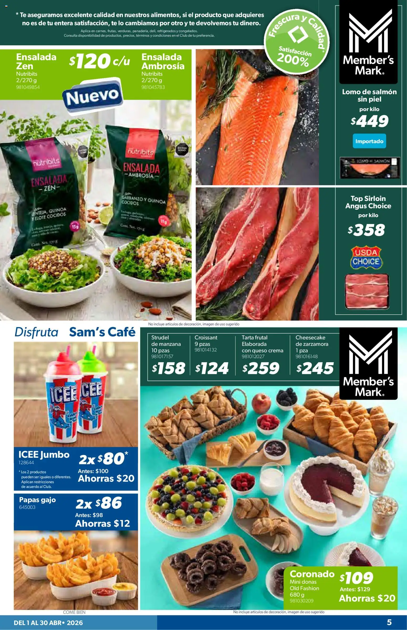 Nuevas ofertas de Sam's Club válidas en toda la República Mexicana desde el 01.04.2026. ¡Encuentra las mejores ofertas en Sam's Club catálogo! | Página: 5