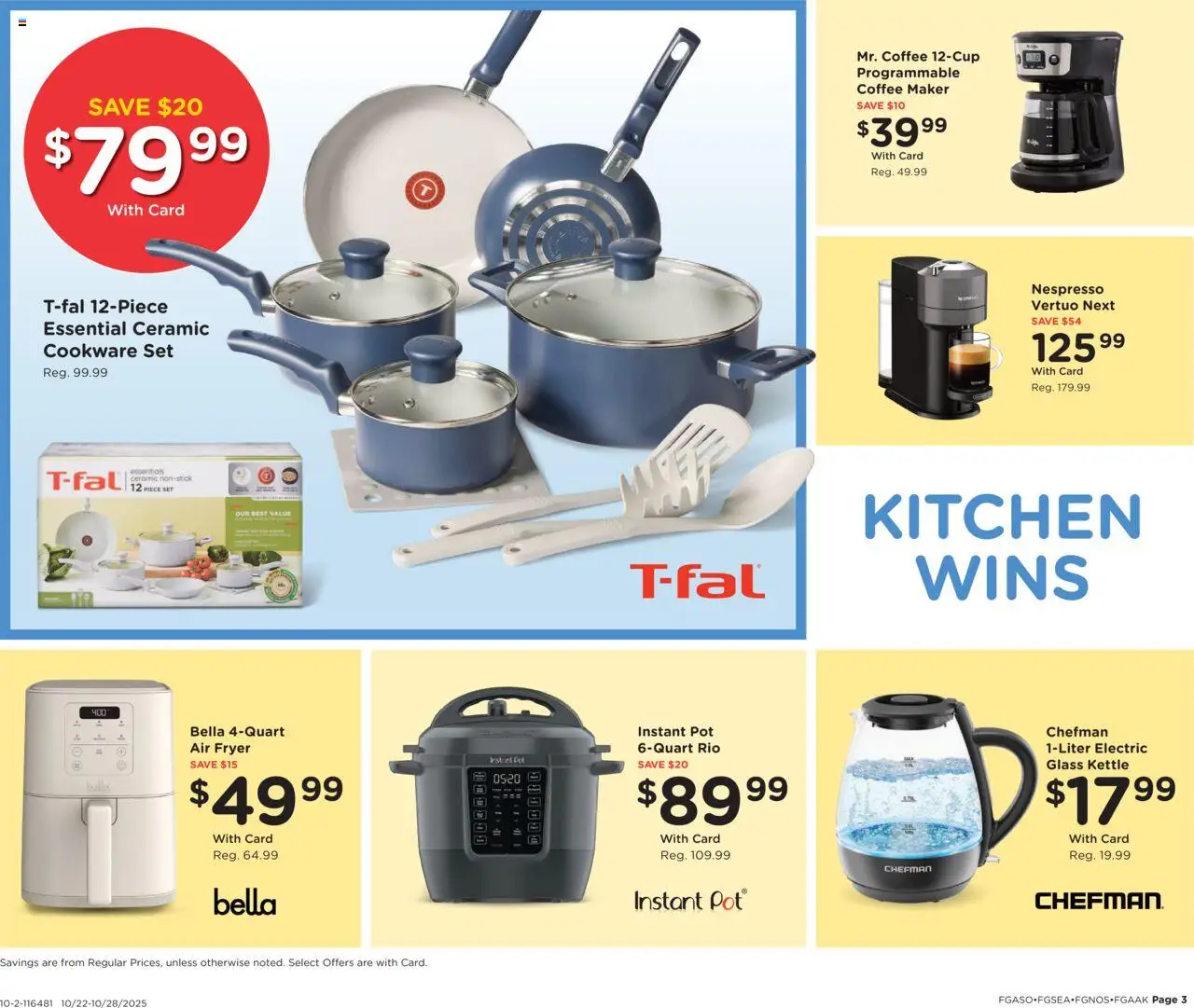 Fred Meyer Home & Apparel - valid from 22.10.2025 | Page: 4 | Products: Fryer, Coffee, Coffee maker, Kettle