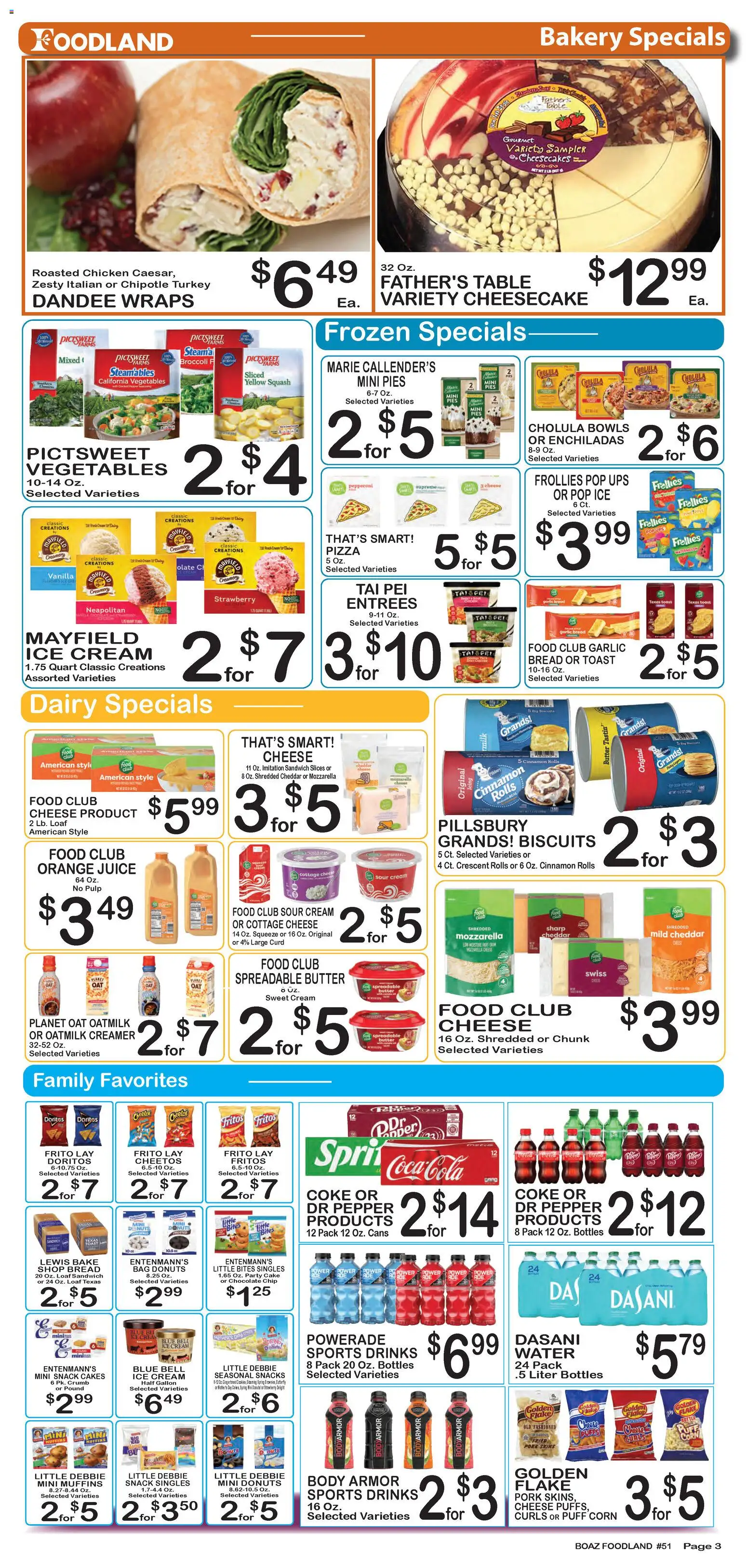 Foodland Weekly Ad - valid from 21.04.2026 | Page: 3 | Products: Butter, Sour cream, Cream, Bag