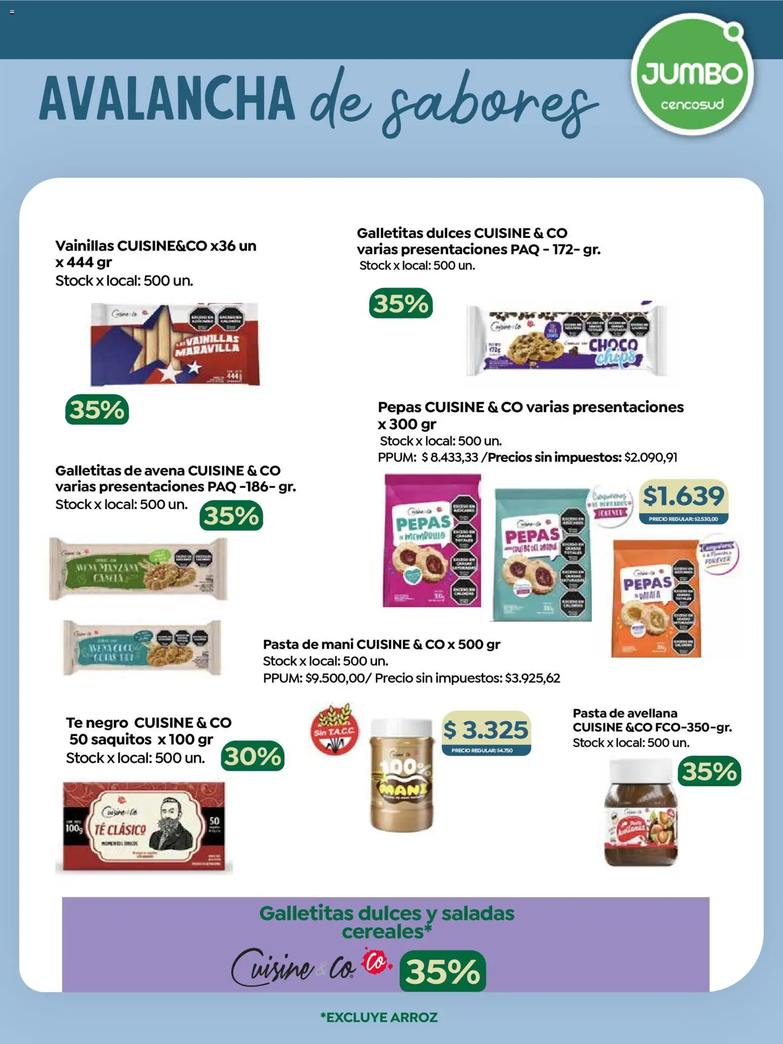 Jumbo - Especial Marcas Propias │ válido desde el 16.03.2026 | Página: 3 | Productos: Galletitas, Avena, Arroz, Té
