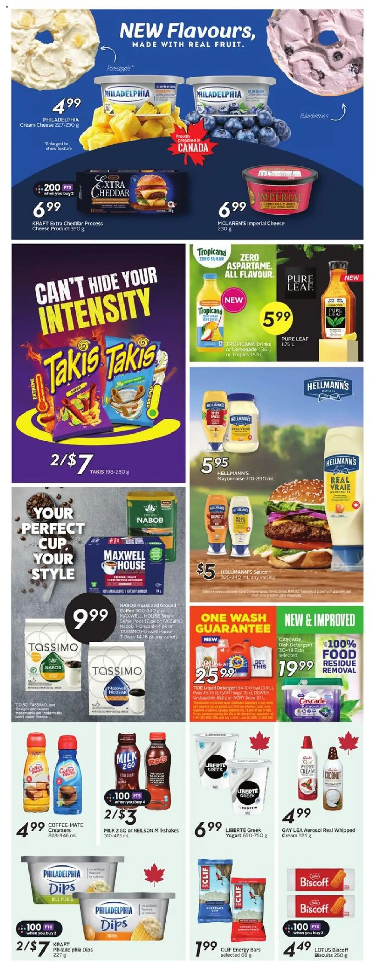 Sobeys flyer valid from 31.07.2025 | Page: 22 | Products: Cream, Cheese, Yogurt, Coffee