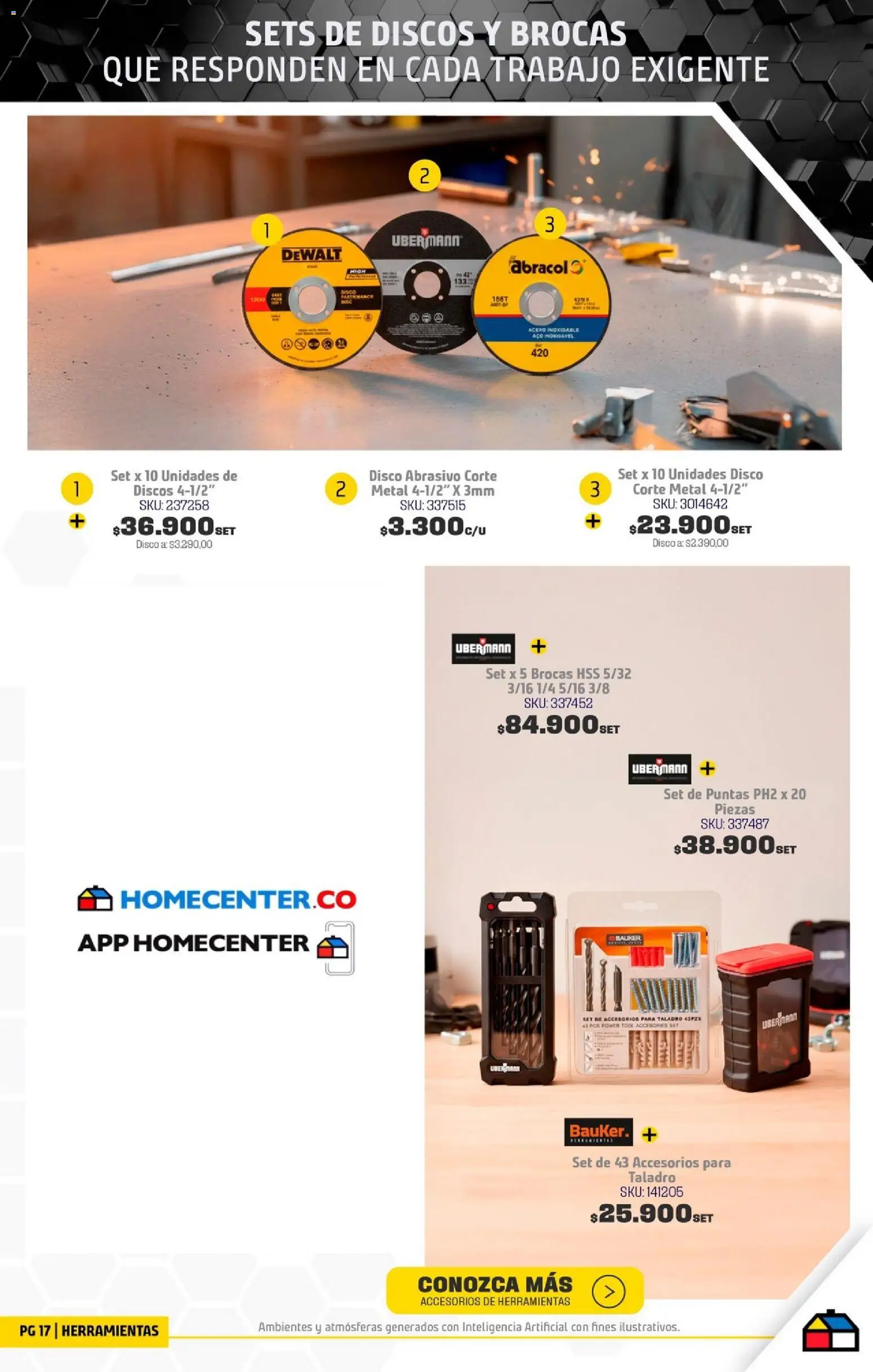Homecenter revista - valida desde el 11.11.2025 | Página: 17 | Productos: Disco, Taladro