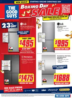 Preview of The Good Guys  Catalogue  - valid from 24.12.2025 | Page: 8 | Products: Door, Drawer, Freezer, Refrigerator