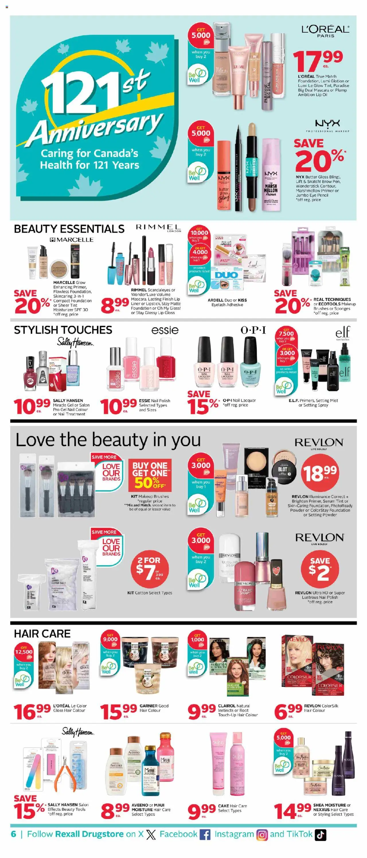 Rexall flyer valid from 19.09.2025 | Page: 10 | Products: Mascara, Lip gloss, Nail polish, Butter