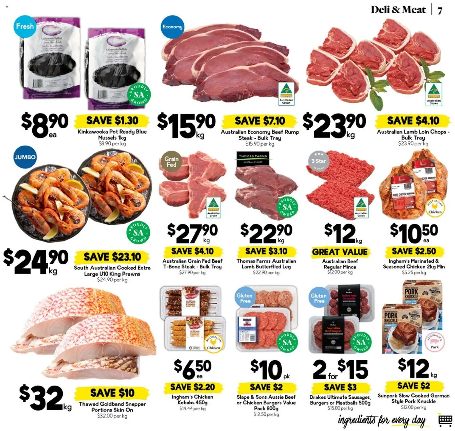 Drakes catalogue - valid from 19.11.2025 | Page: 7 | Products: Chicken, Pork, Prawns, Steak