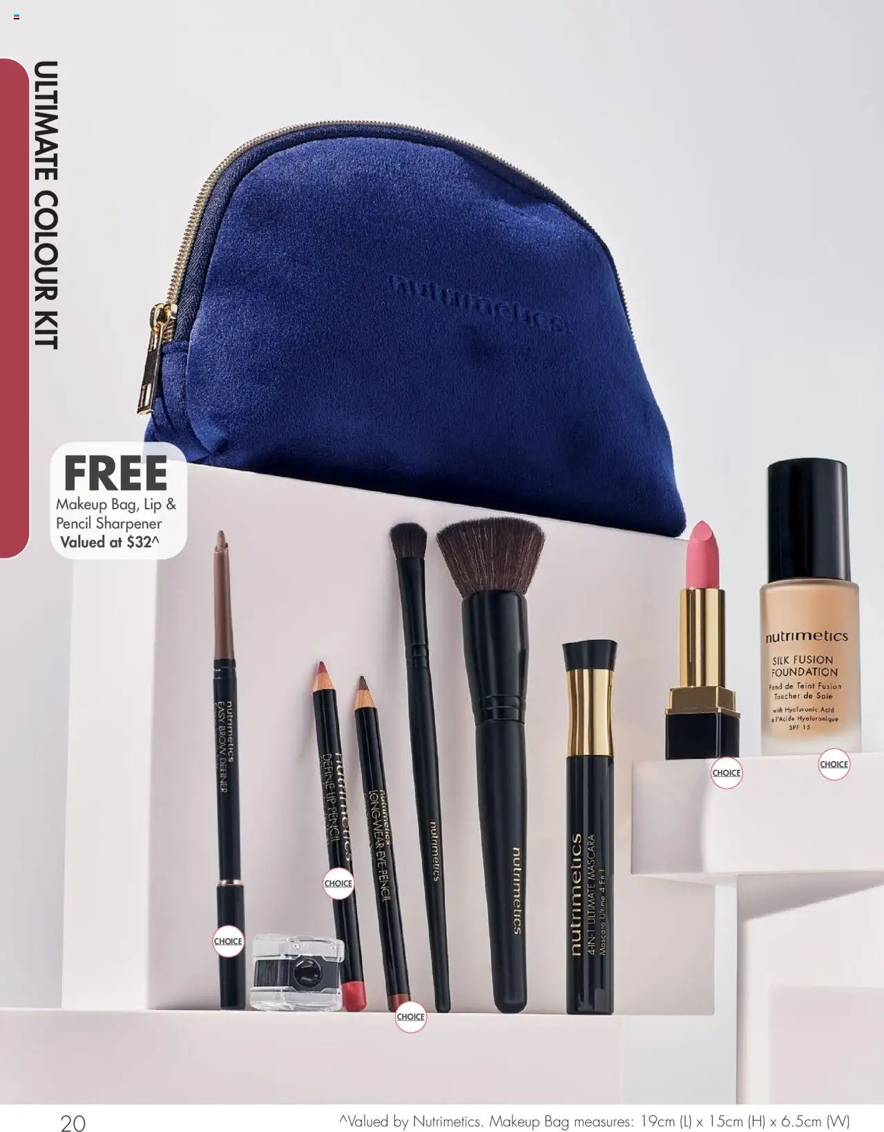 Nutrimetics catalogue - valid from 01.07.2025 | Page: 20 | Products: Eye pencil, Makeup, Foundation, Pencil sharpener