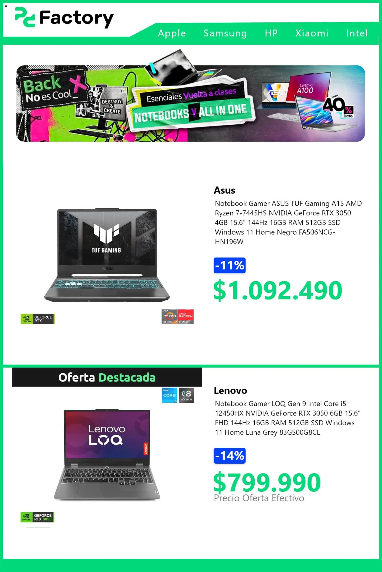PC Factory ofertas  │ válido desde el 16.02.2026 | Página: 4 | Productos: Notebook