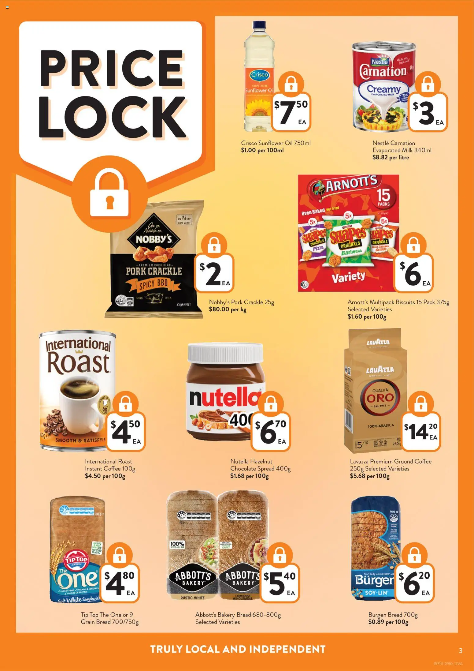 Foodworks catalogue - valid from 29.10.2025 | Page: 3 | Products: Bread, Coffee, Chocolate, Nutella
