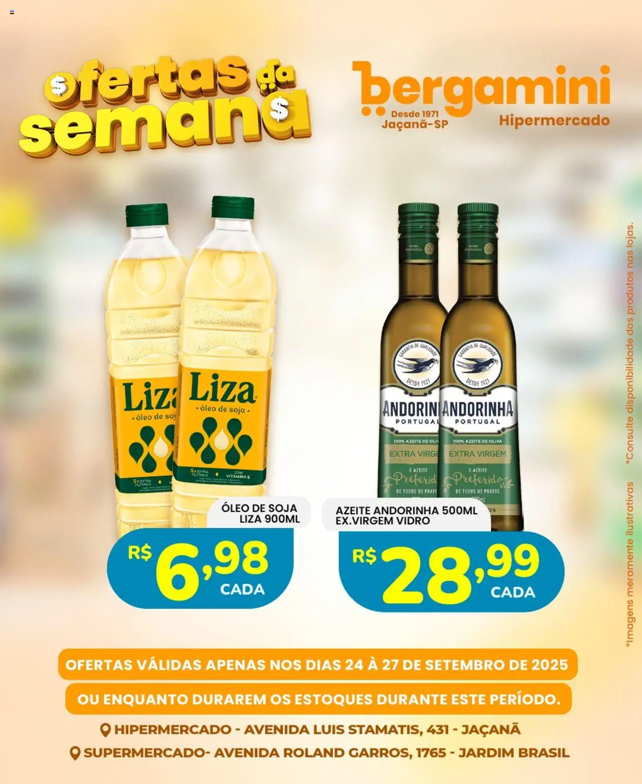 Supermercado Bergamini Folheto - válido de 24.09.2025 | Página: 7 | Produtos: Óleo, Azeite, Soja