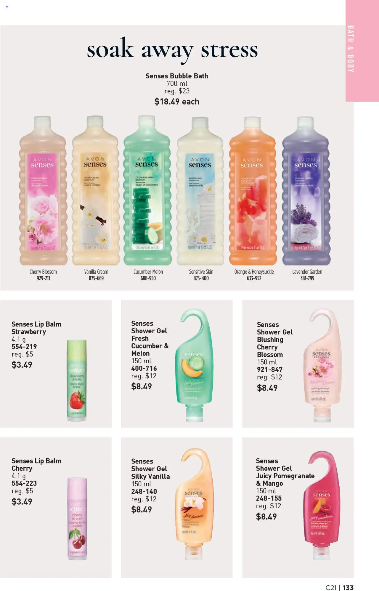 Avon flyer valid from 09.10.2025 | Page: 133 | Products: Cream, Bubble bath, Bath, Shower