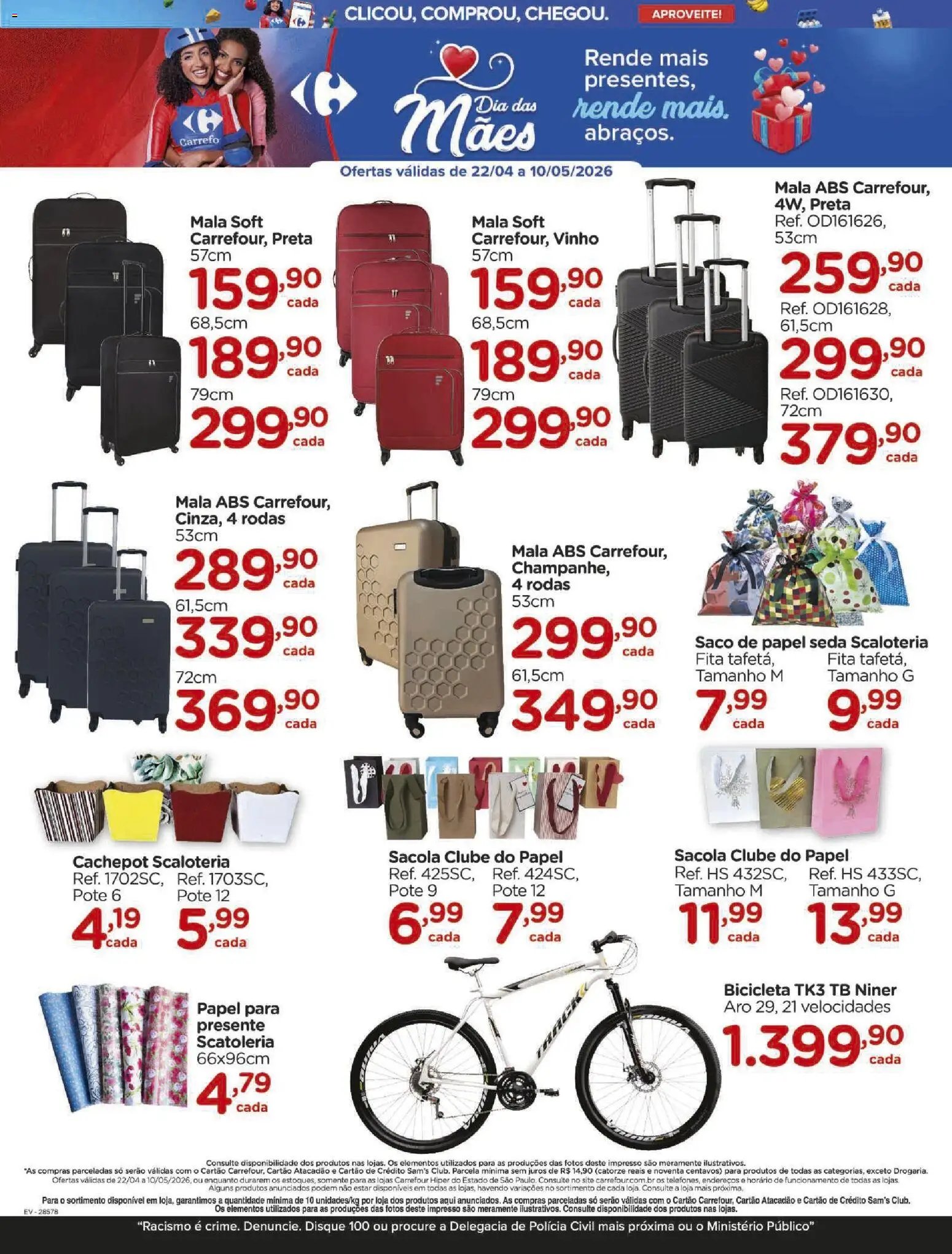 Carrefour Folheto - válido de 22.04.2026 | Página: 9 | Produtos: Bicicleta, Cachepot, Vinho, Fita