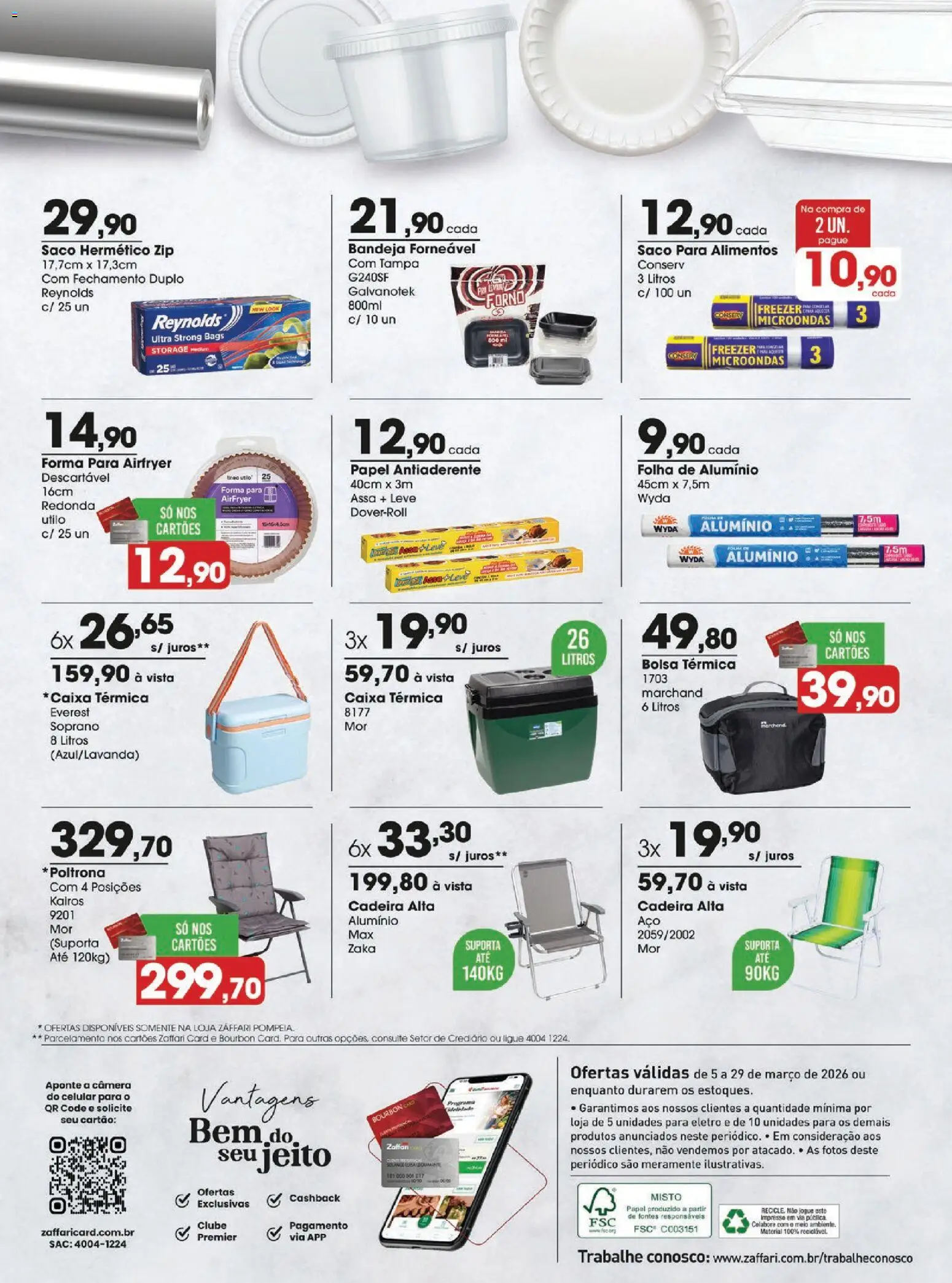 Zaffari Folheto - válido de 05.03.2026 | Página: 14 | Produtos: Cadeira, Caixa, Câmera, Bolsa