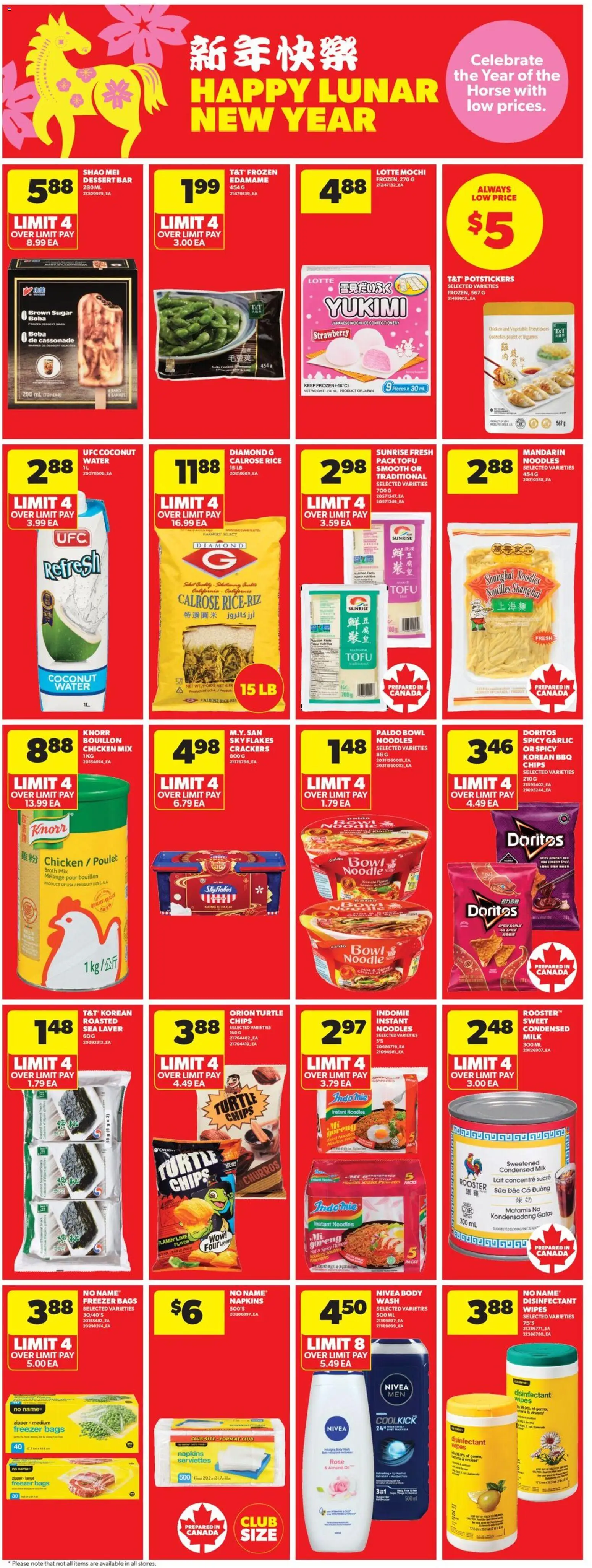 Real Canadian Superstore flyer valid from 22.01.2026 | Page: 13 | Products: Noodles, Chips, Freezer, Chicken