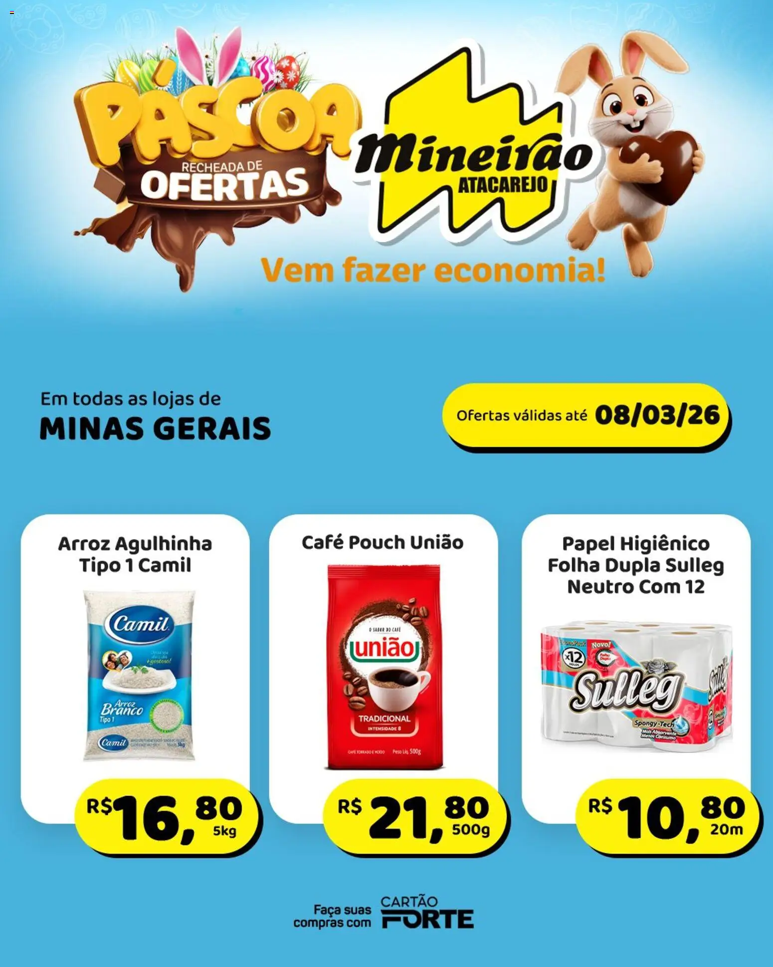 Mineirão Atacarejo Folheto - válido de 02.03.2026 | Página: 2 | Produtos: Faca, Café, Absorvente, Papel higiênico