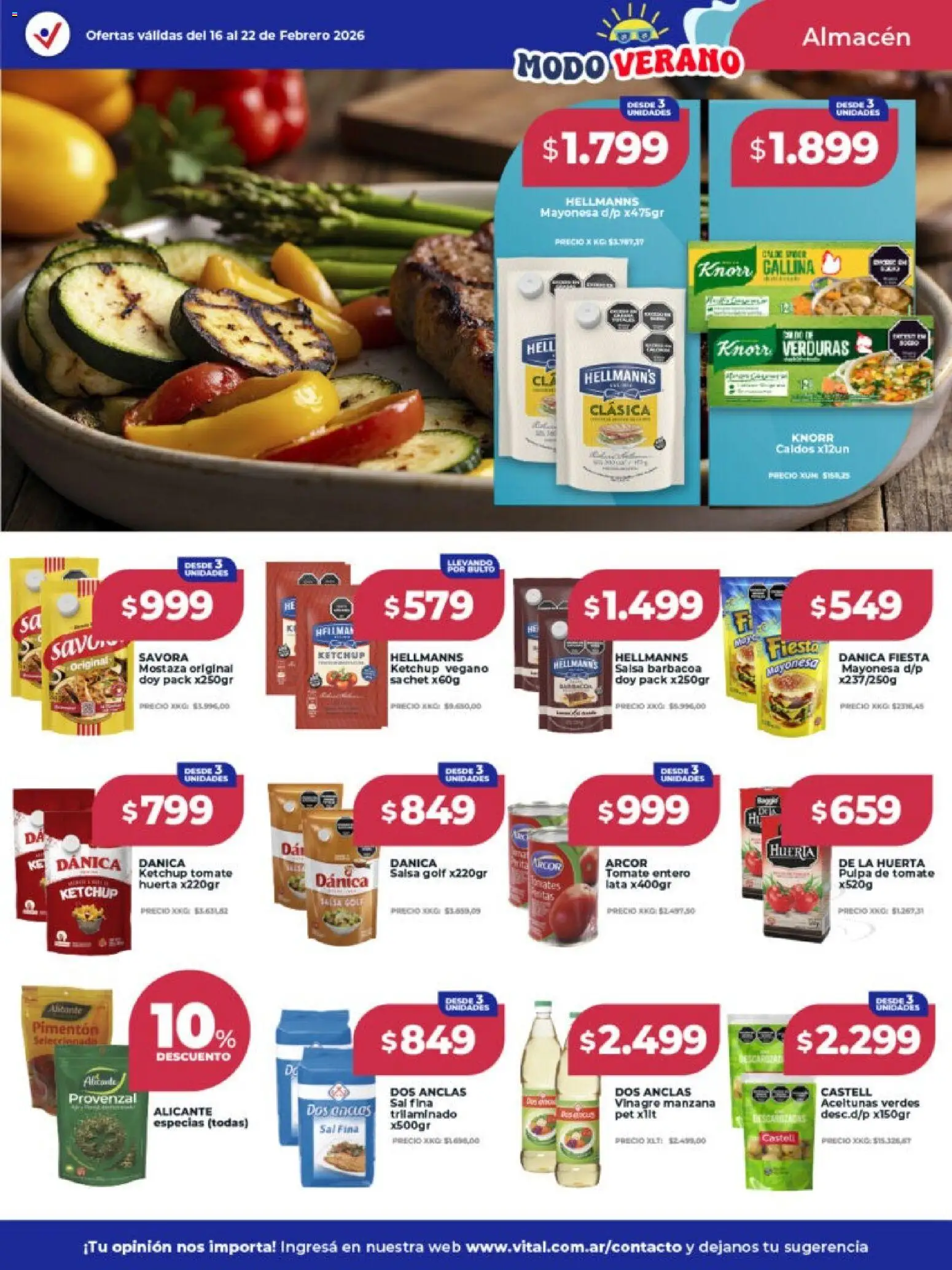 Vital - Ofertas - Posadas │ válido desde el 16.02.2026 | Página: 7 | Productos: Aceitunas, Pimentón, Salsa Golf, Provenzal