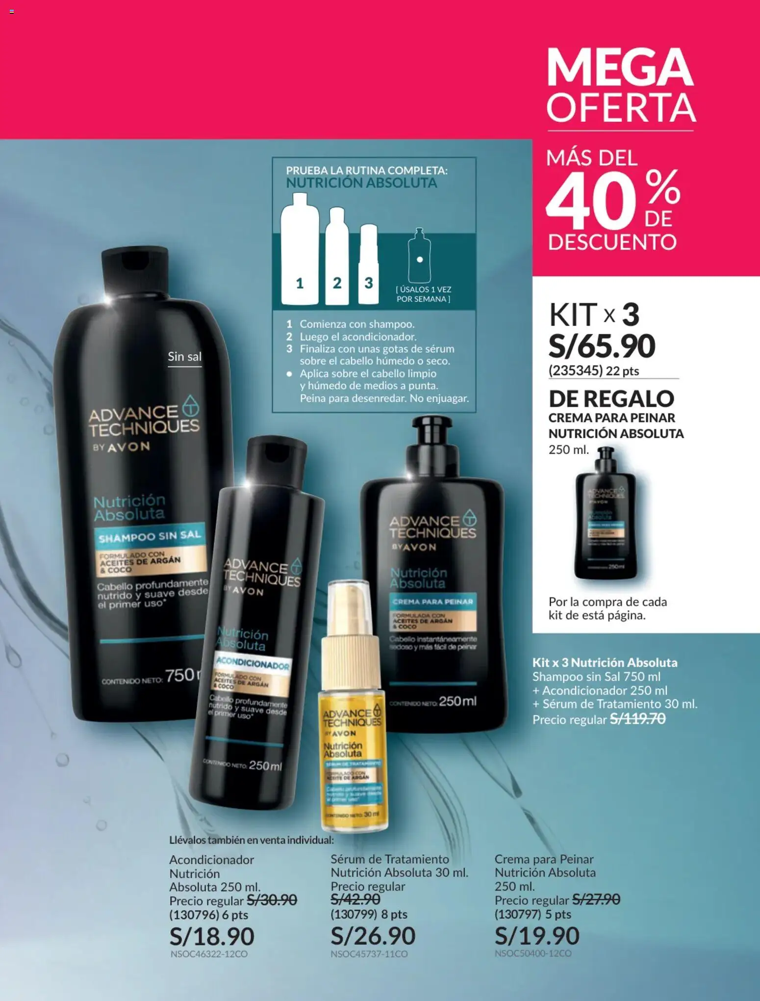 Catálogo Avon válido desde 31.01.2026 | Página: 160 | Productos: Shampoo, Acondicionador, Aceite, Crema