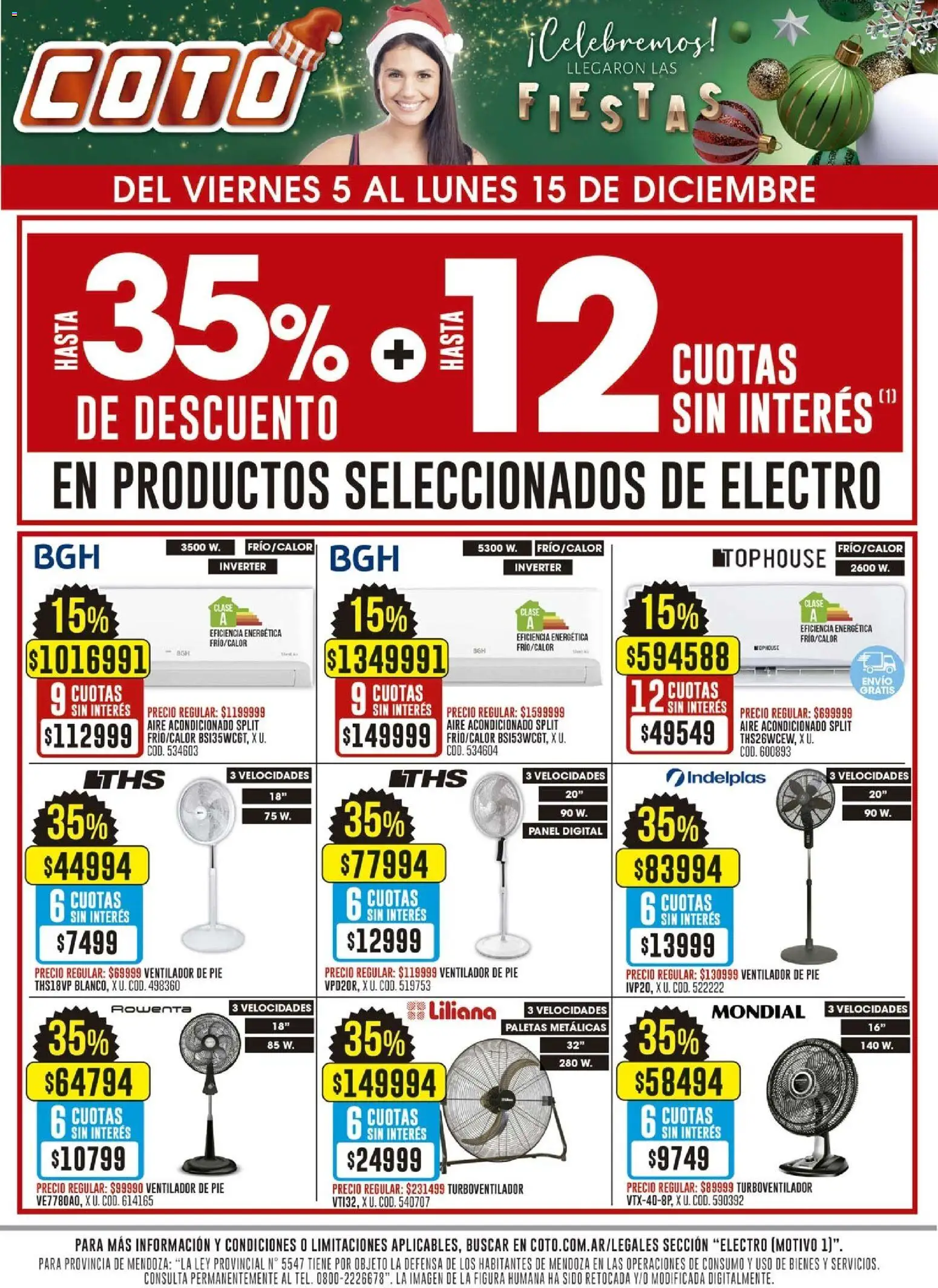 Coto - Electro Motivo │ válido desde el 05.12.2025 | Página: 1 | Productos: Aire acondicionado, Ventilador