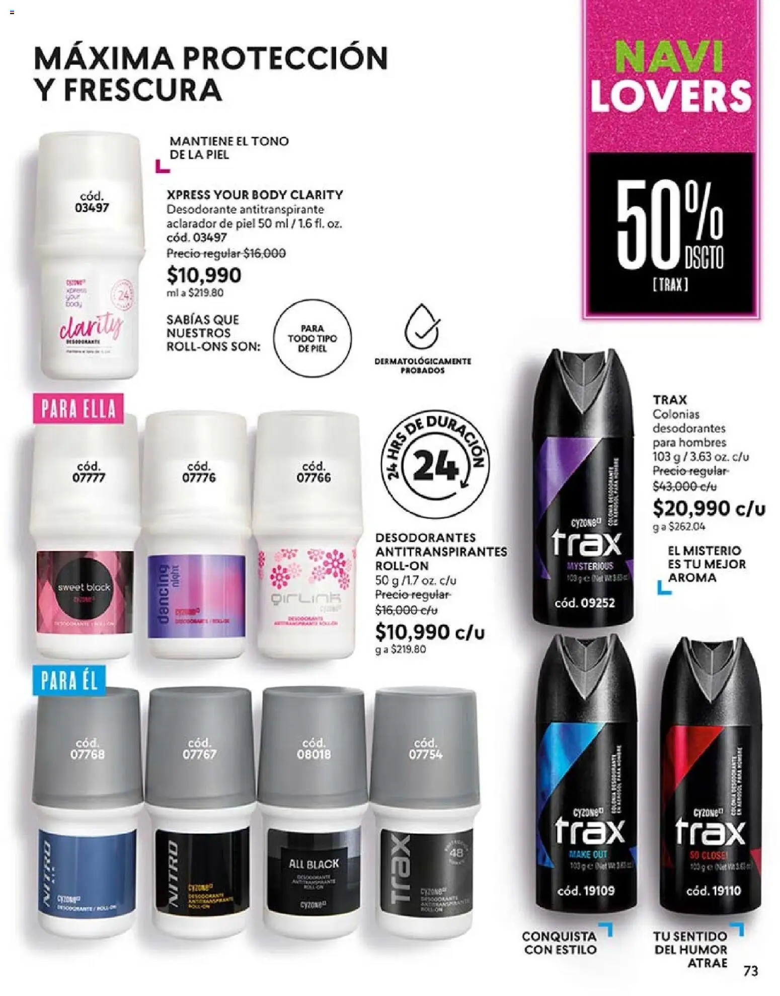 CyZone revista - valida desde el 03.11.2025 | Página: 73 | Productos: Body, Desodorante, Antitranspirante