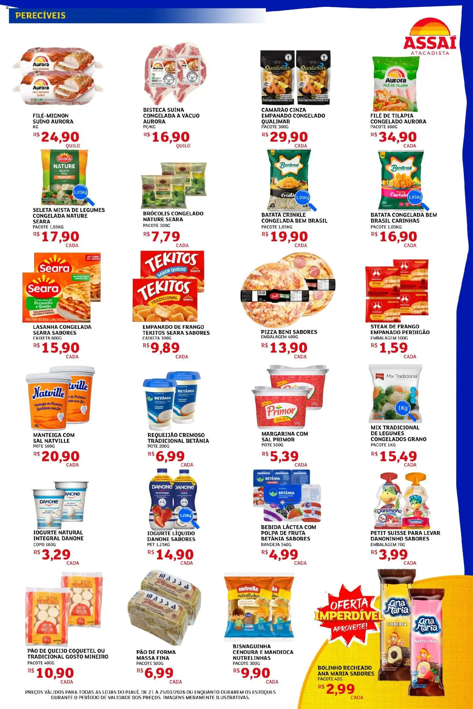 Assaí Atacadista Folheto - válido de 21.01.2026 | Página: 3 | Produtos: Queijo, Pizza, Massa, Bebida