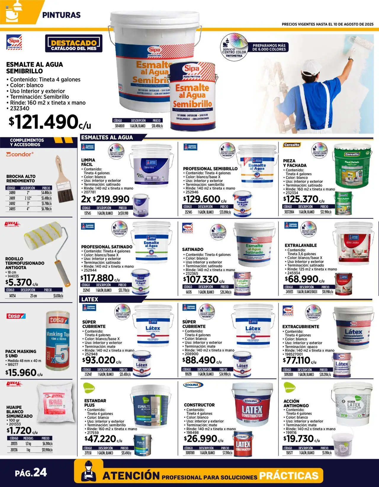 Construmart ofertas  │ válido desde el 01.08.2025 | Página: 24 | Productos: Agua, Mate, Pintura, Rodillo