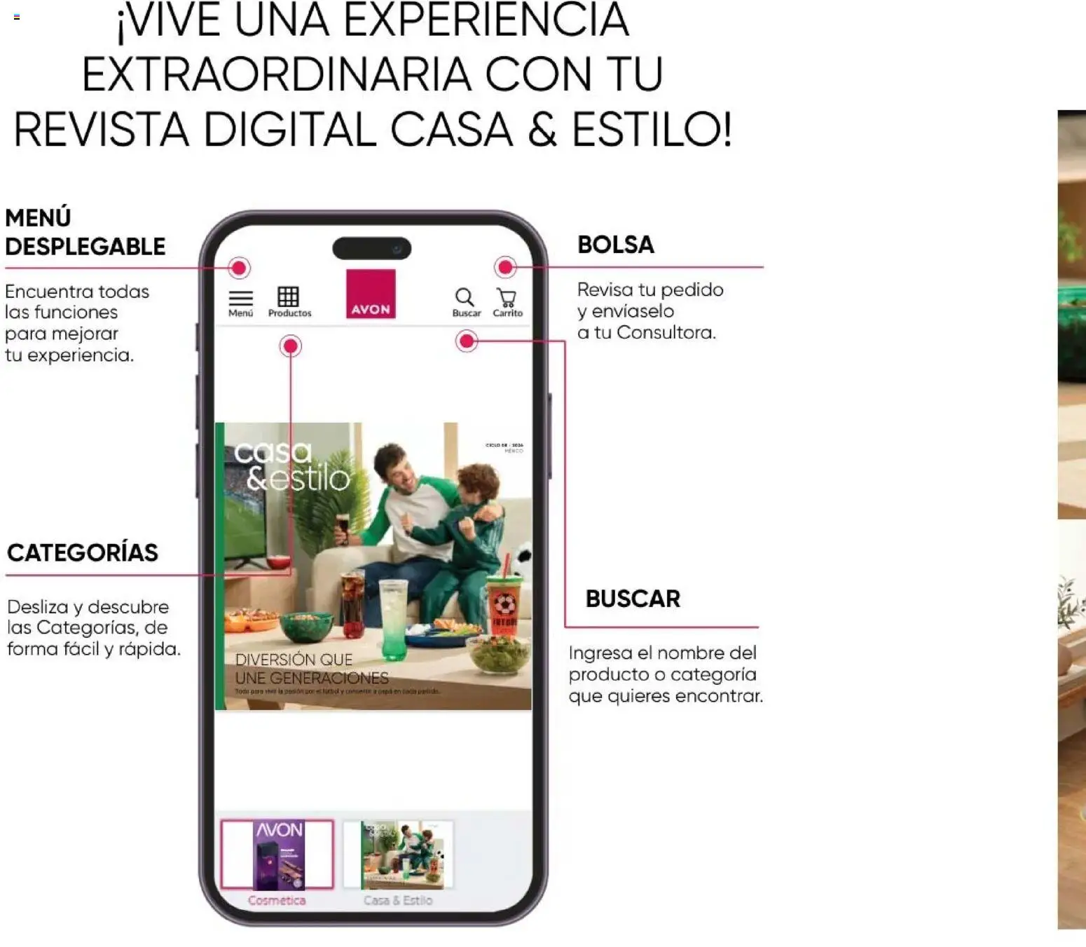 Nuevas ofertas de AVON válidas en toda la República Mexicana desde el 08.05.2026. ¡Encuentra las mejores ofertas en AVON Casa & Estilo 8 2026! | Página: 2 | Productos: Bolsa