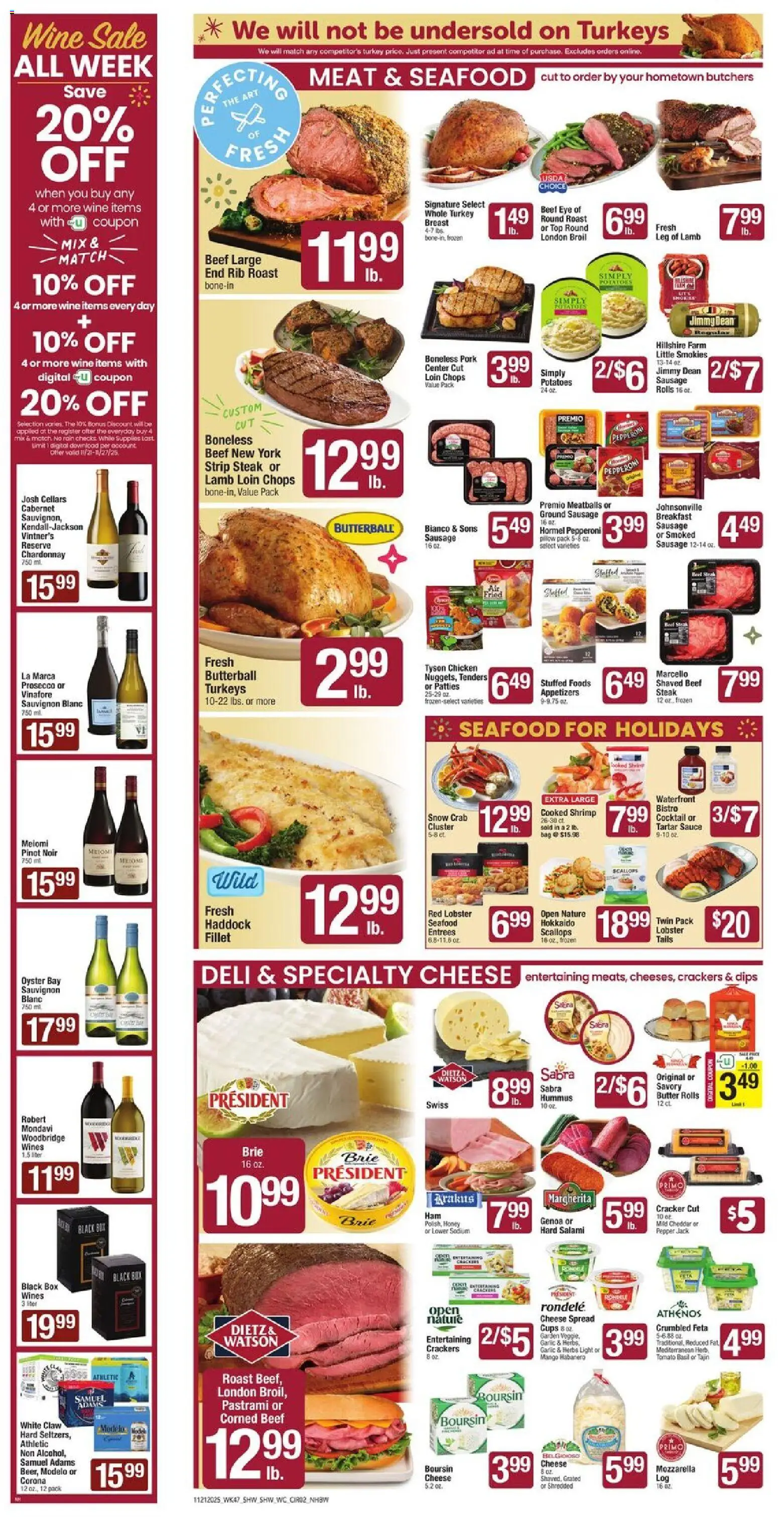 Shaw's Weekly Ad - NH - valid from 21.11.2025 | Page: 2 | Products: Potatoes, Sausage, Garlic, Bag