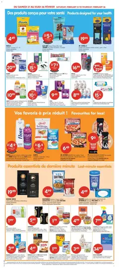 Preview of KELLOGG'S RICE KRISPIES Carrés/Squares, NUTRI-GRAIN barres de céréales/Cereal Bars, ou/or POP-TARTS tartelettes/Pastries (8) Produits sélectionnés/Selected Types from shop Pharmaprix valid from 20.02.2026 | Page: 14
