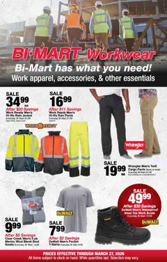 Preview of Bi-Mart weekly ads valid from 16.03.2026