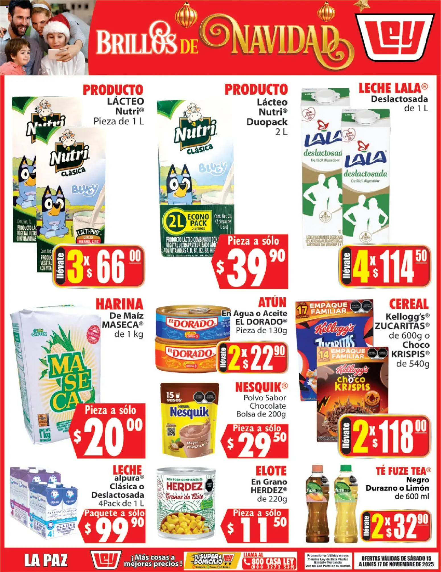 Nuevas ofertas de Casa Ley válidas en toda la República Mexicana desde el 15.11.2025. ¡Encuentra las mejores ofertas en Casa Ley folleto Brillos de Navidad! | Página: 2 | Productos: Maíz, Agua, Aceite, Polvo