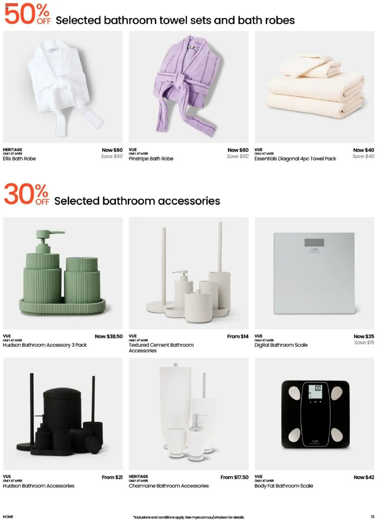 Myer catalogue - valid from 12.08.2025 | Page: 13 | Products: Accessories, Digital, Scale, Bathroom