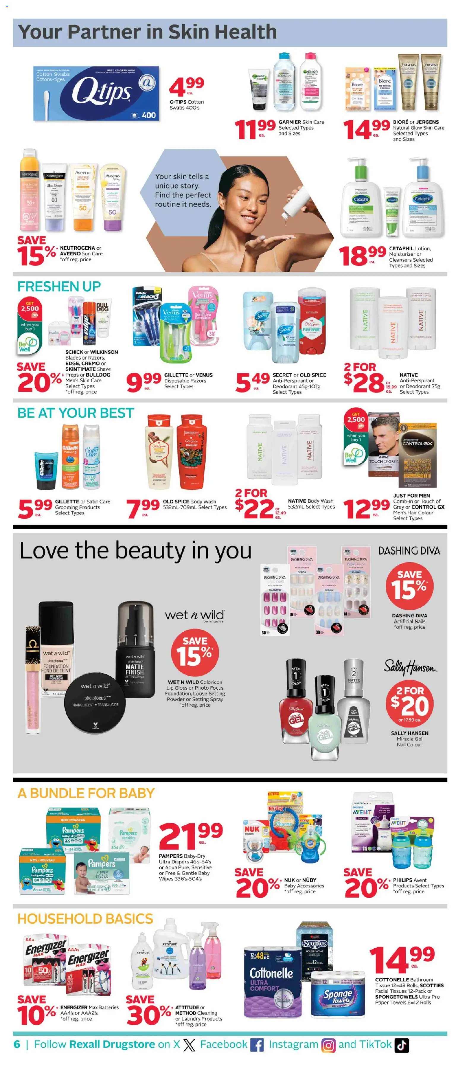 Rexall flyer valid from 27.02.2026 | Page: 12 | Products: Sponge, Lip gloss, Deodorant, Antiperspirant