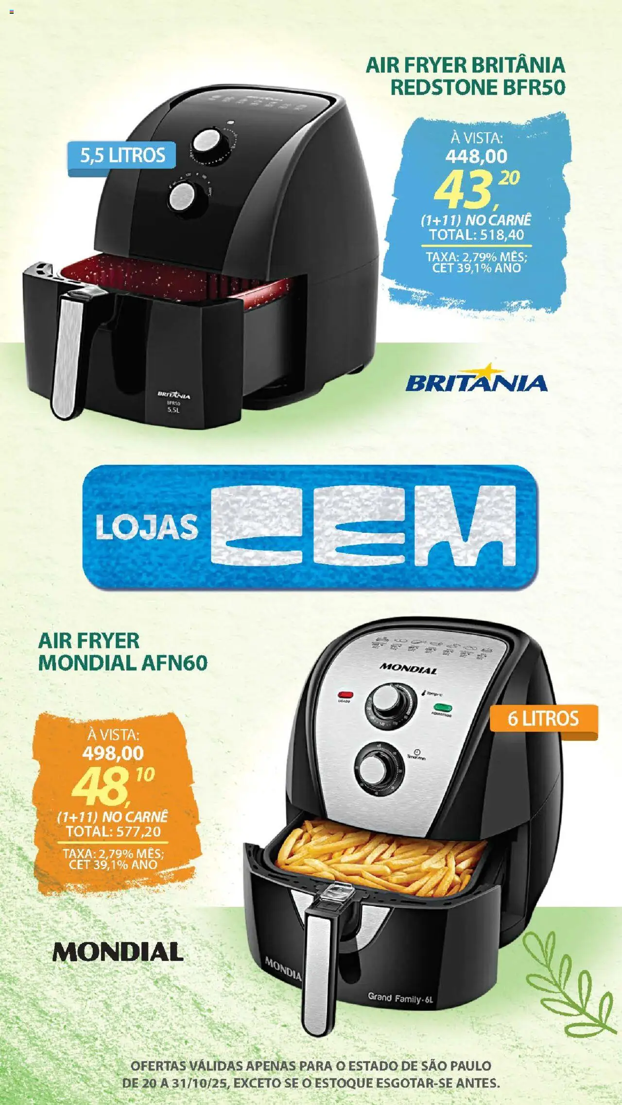 Lojas Cem Folheto - válido de 20.10.2025 | Página: 80 | Produtos: Air fryer, Carne