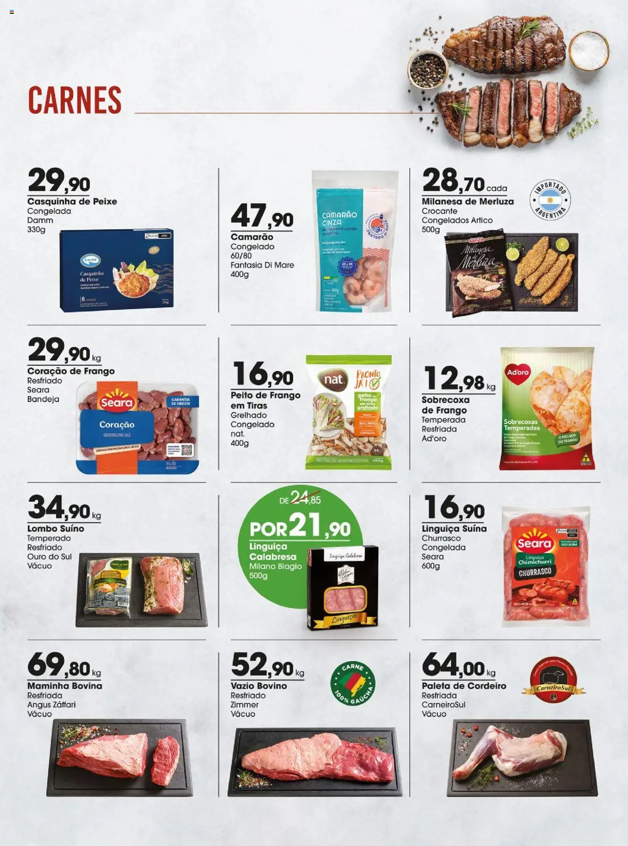 Zaffari Folheto - válido de 12.08.2025 | Página: 11 | Produtos: Linguiça, Lombo, Carne, Frango