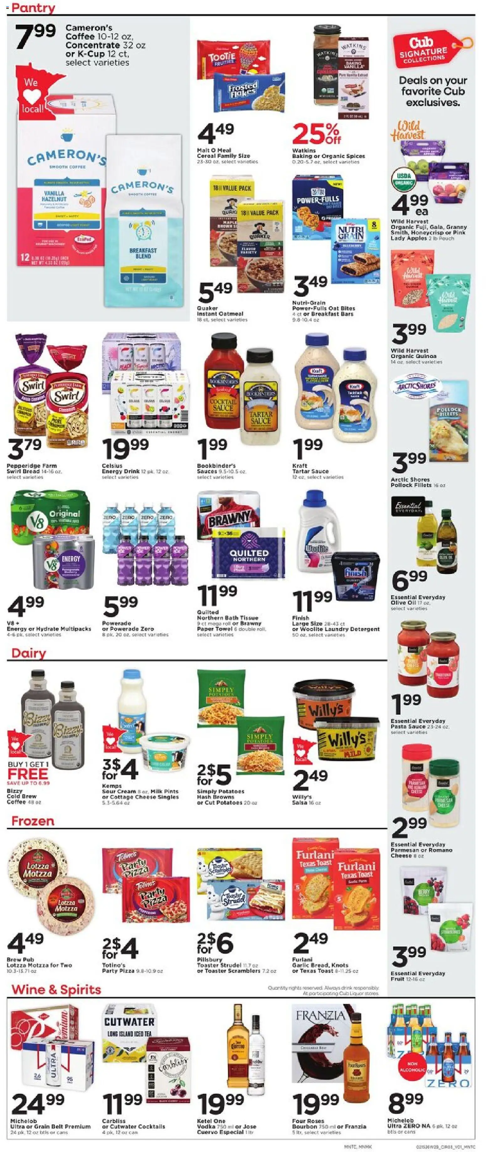 Cub Foods Weekly Ad - valid from 15.02.2026 | Page: 7 | Products: Bath, Wine, Tea, Sauce