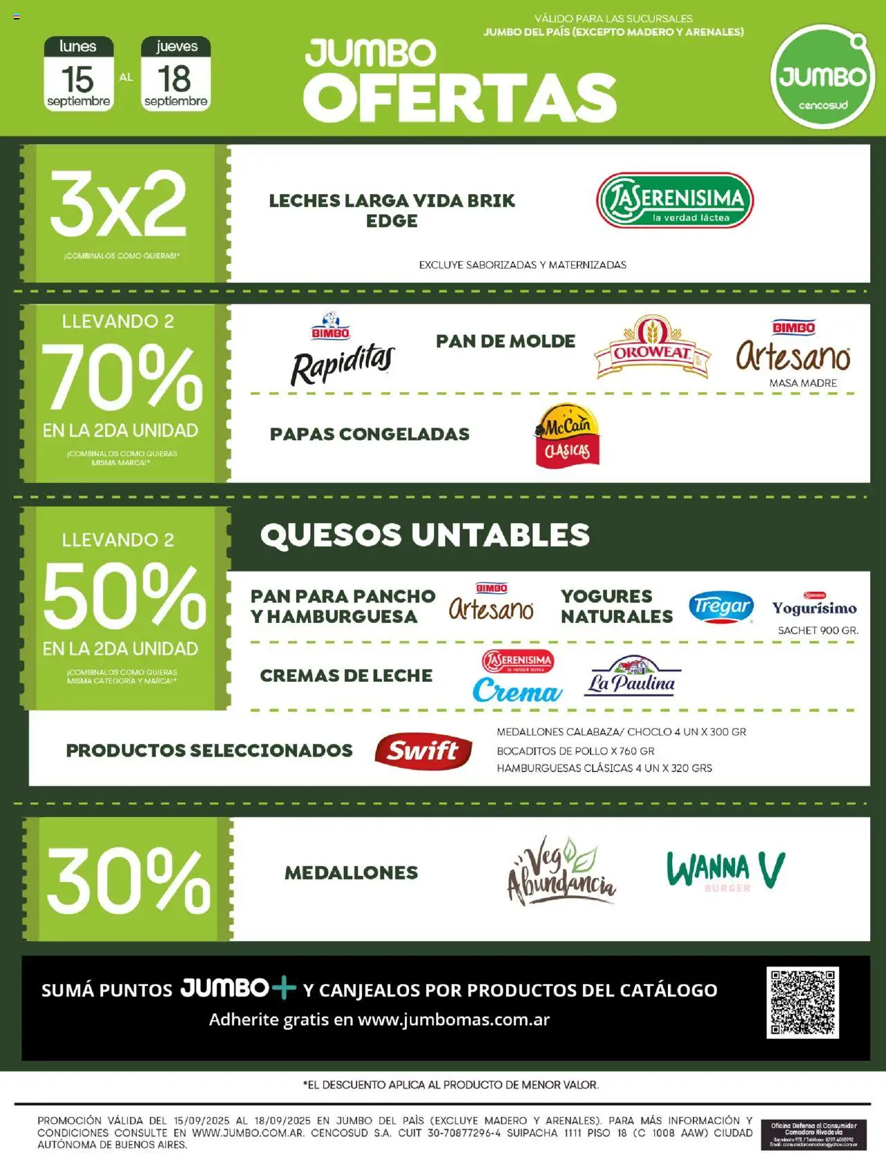 Jumbo ofertas │ válido desde el 15.09.2025 | Página: 2 | Productos: Molde, Pollo, Choclo, Crema