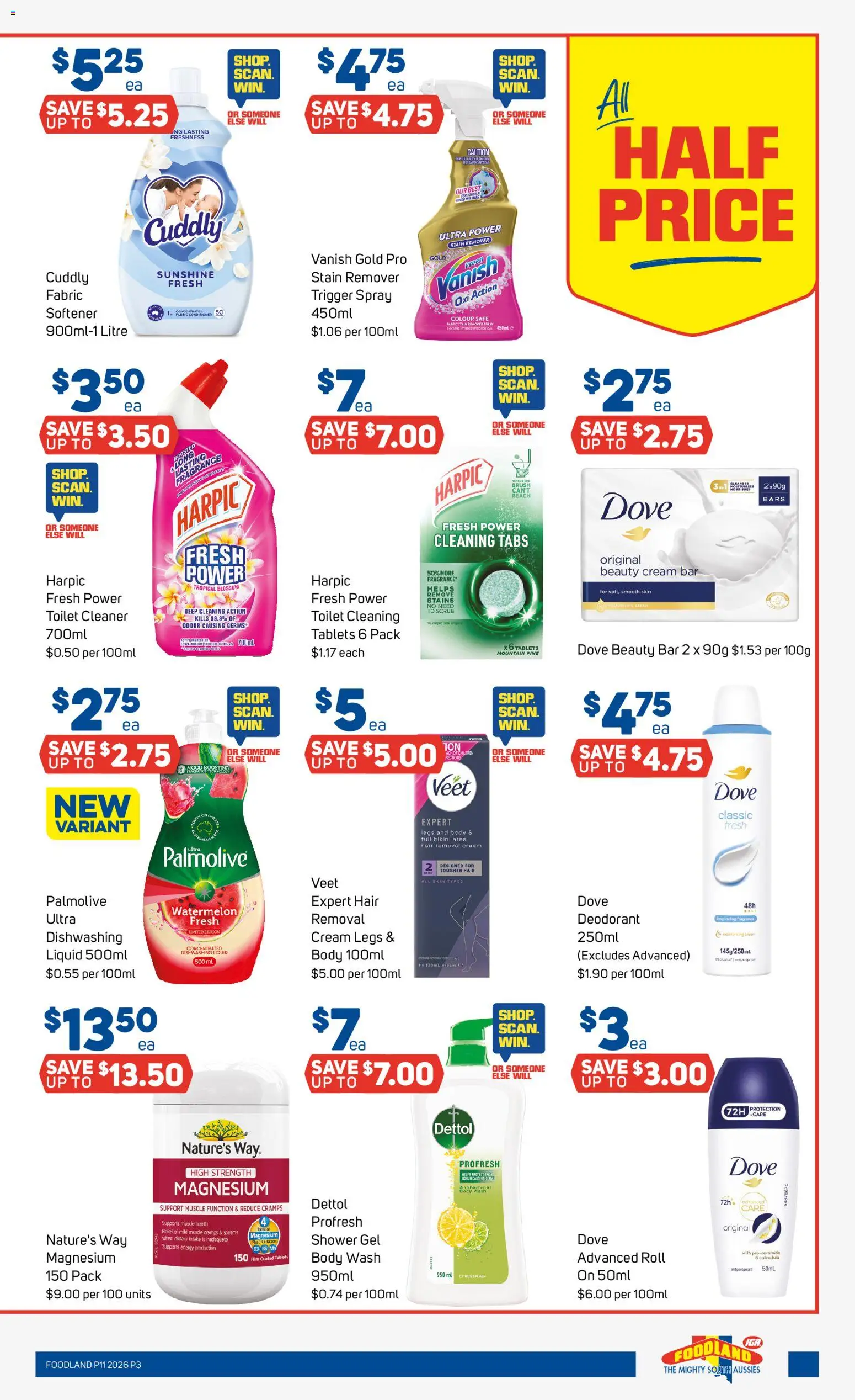 Foodland catalogue - valid from 11.03.2026 | Page: 3 | Products: Bikini, Conditioner, Deodorant, Safe