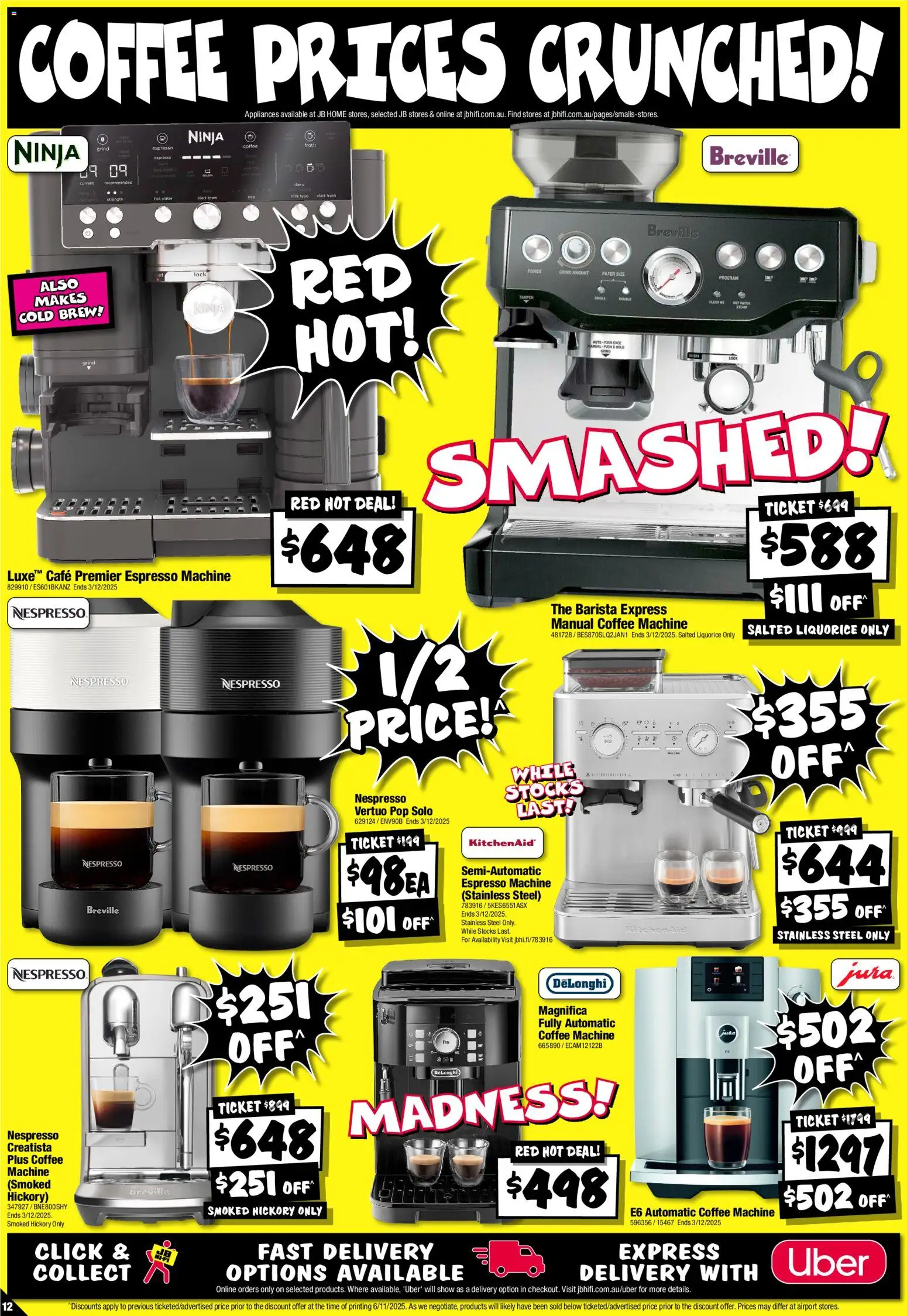 JB Hi-Fi catalogue - valid from 13.11.2025 | Page: 12 | Products: Coffee, Water, Espresso machine