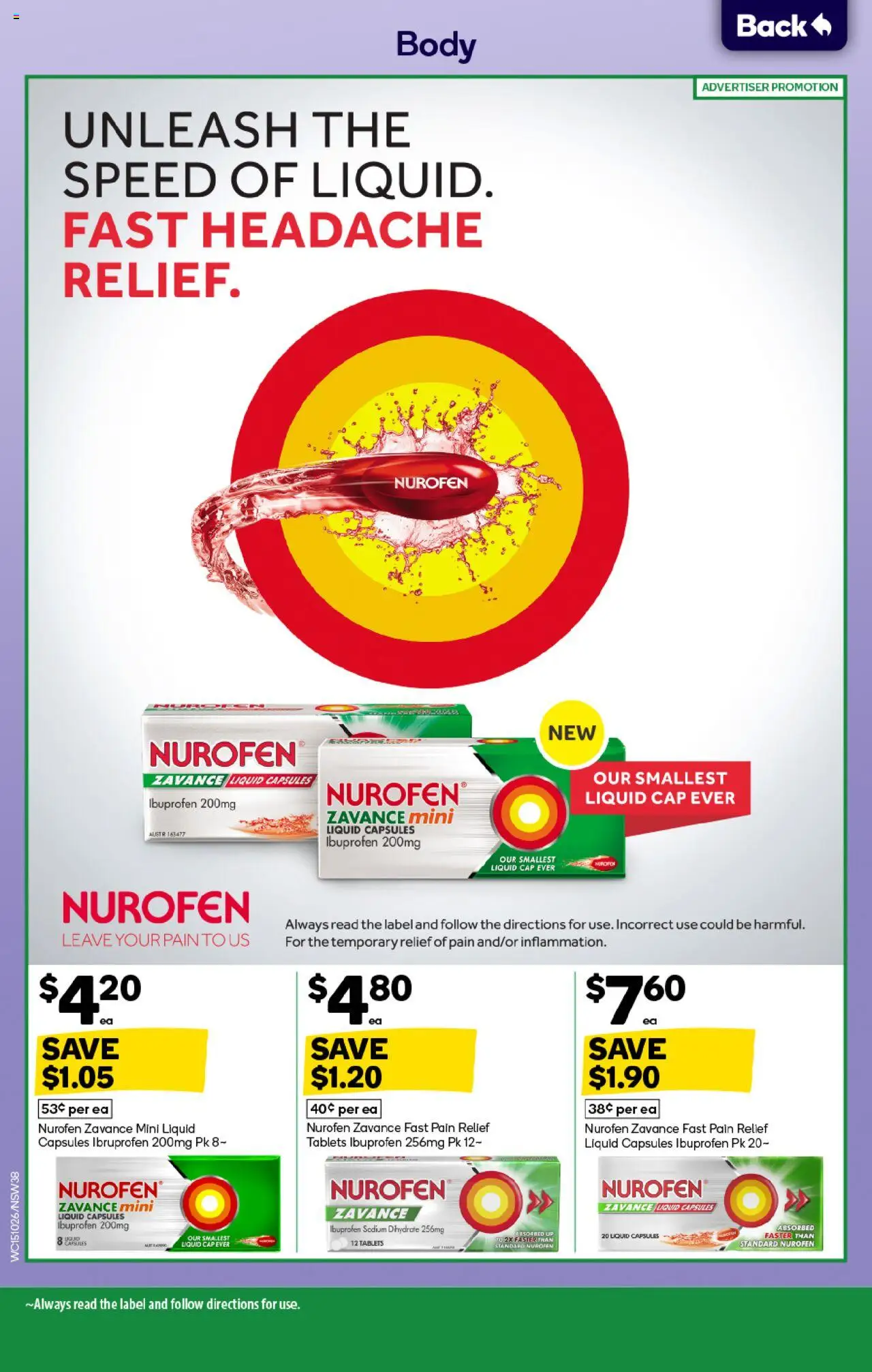 Woolworths catalogue - valid from 15.10.2025 | Page: 38 | Products: Cap, Tablets, Pain relief