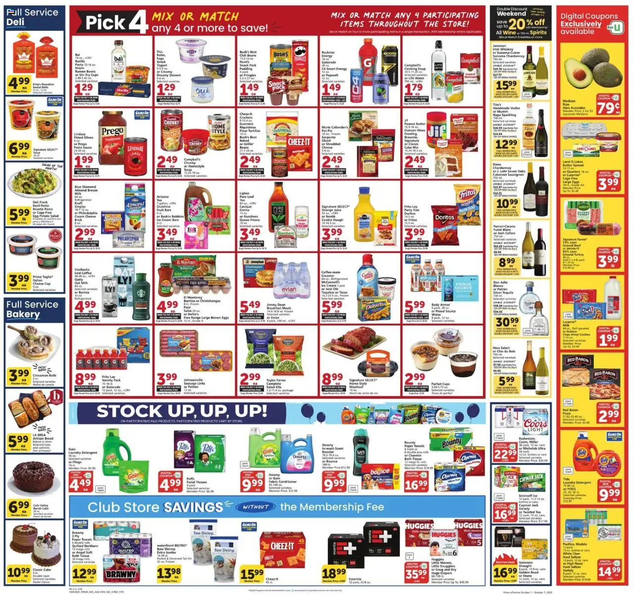 Vons Weekly Ad - valid from 01.10.2025 | Page: 2 | Products: Yogurt, Cookies, Whiskey, Sauce