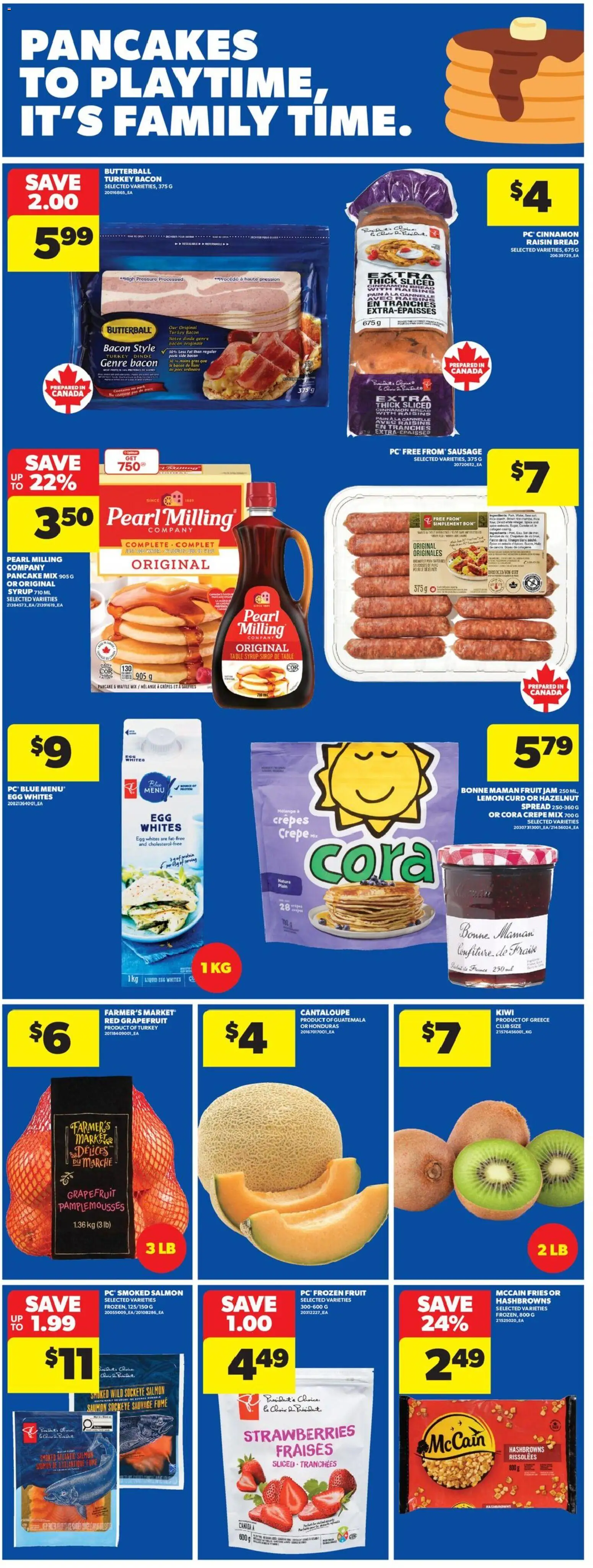Real Canadian Superstore flyer valid from 12.02.2026 | Page: 9 | Products: Strawberries, Kiwi, Table, Pork