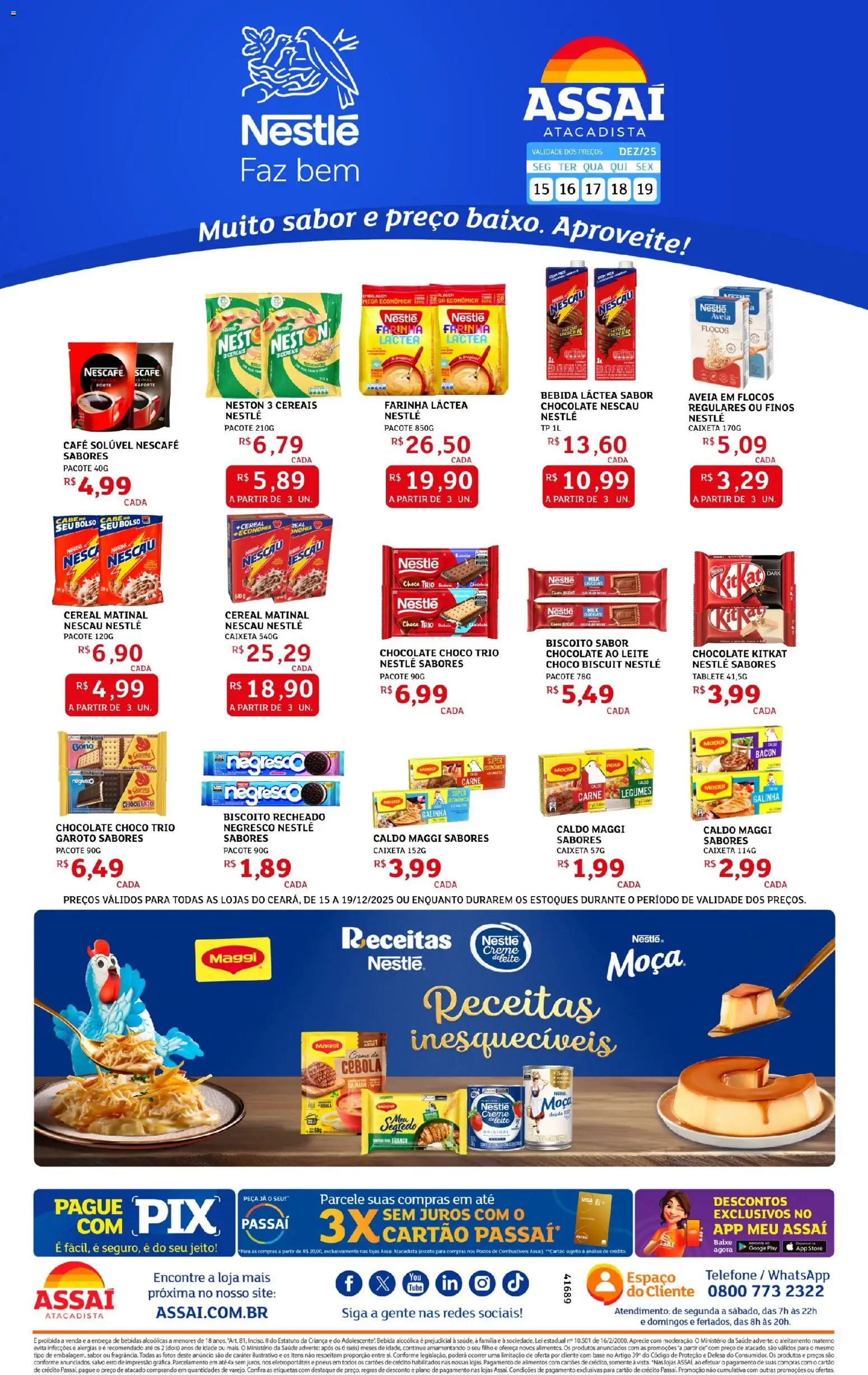 Assaí Atacadista Folheto - válido de 15.12.2025 | Página: 1 | Produtos: Pneus, Carne, Telefone, Café solúvel