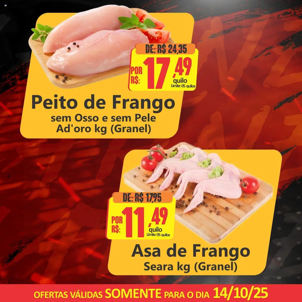 Big Supermercados Folheto - válido de 14.10.2025 | Página: 3 | Produtos: Asa de frango, Frango, Peito de frango